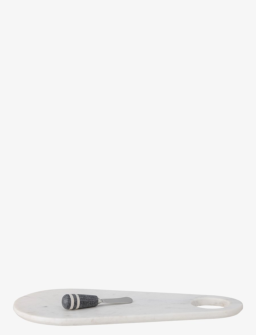 Bloomingville - Abrielle Cuttingboard w/knife - schneidebretter - white - 2