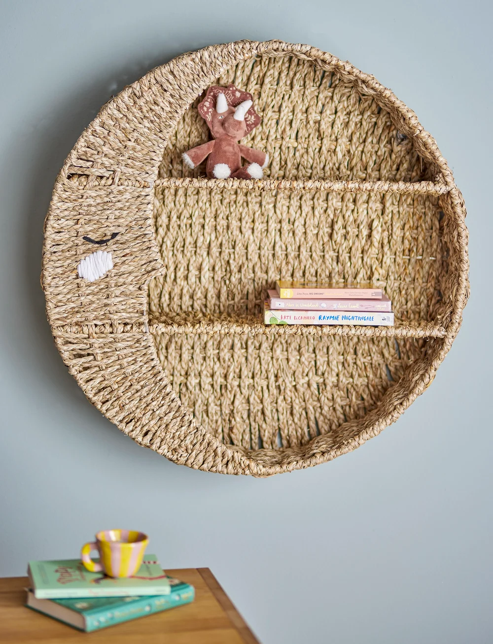 Bloomingville - Moony Bookcase, Brown, Seagrass - regale - brown - 0