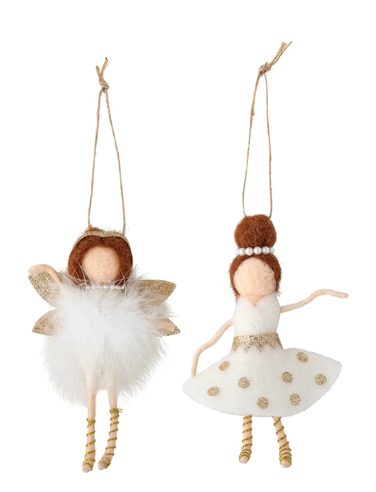Bloomingville Liuka Ornament - Jul - WHITE / white