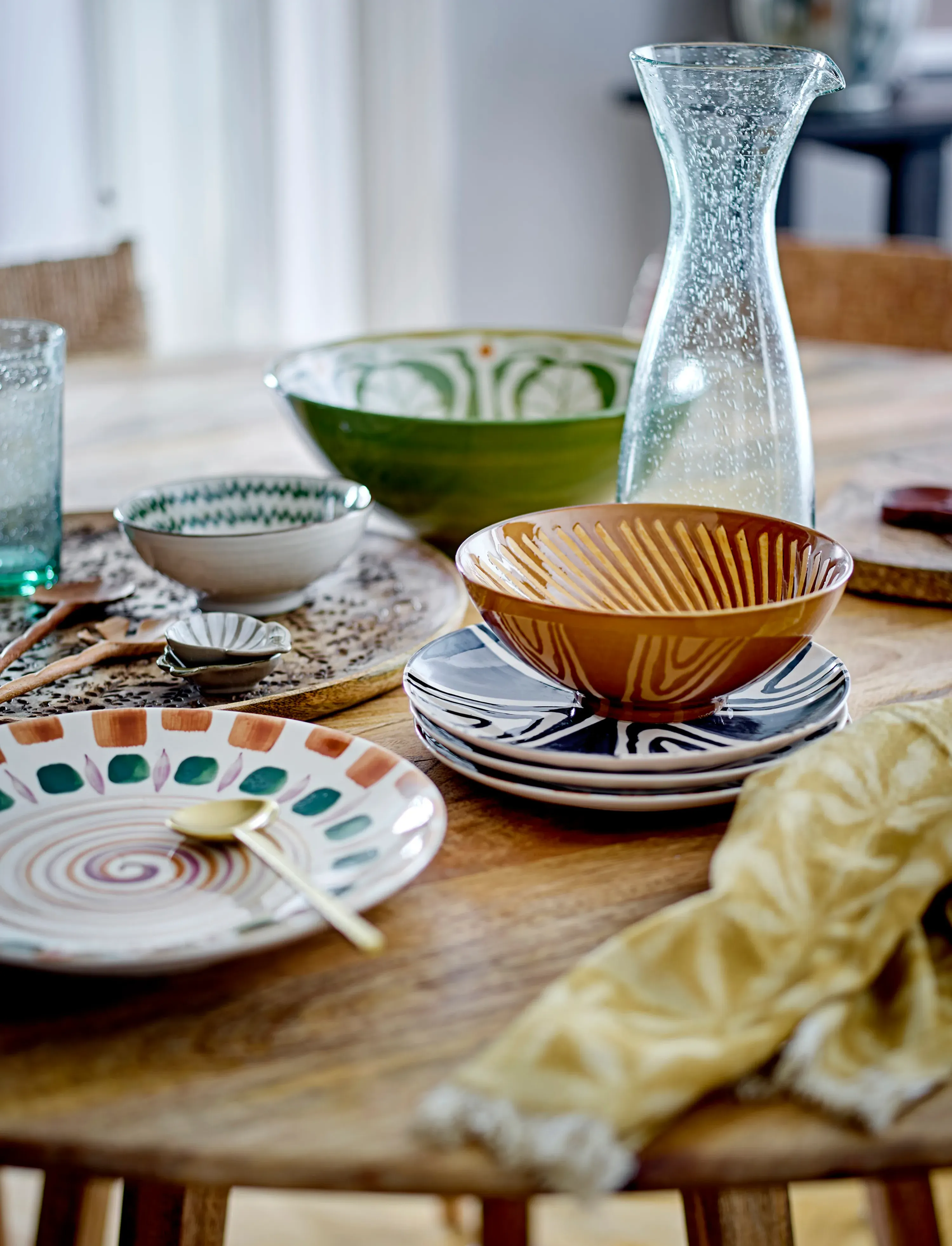 Bloomingville Shama Plate, Ø 20.5 cm, Plates, Blau - Dinner Homeware