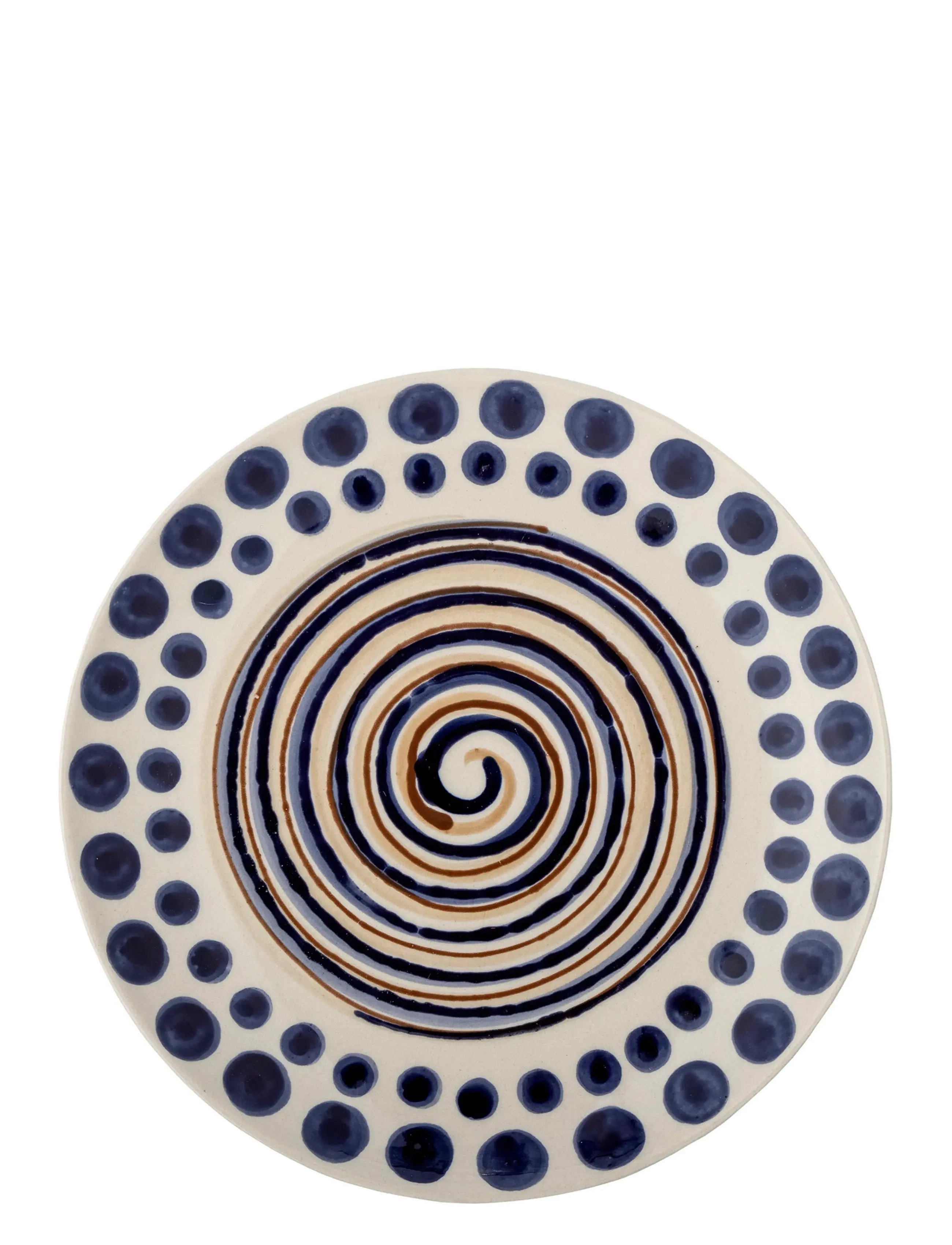 Bloomingville Shama Plate, Dinner Plade, Blå, Str: Ø 20.5 CM