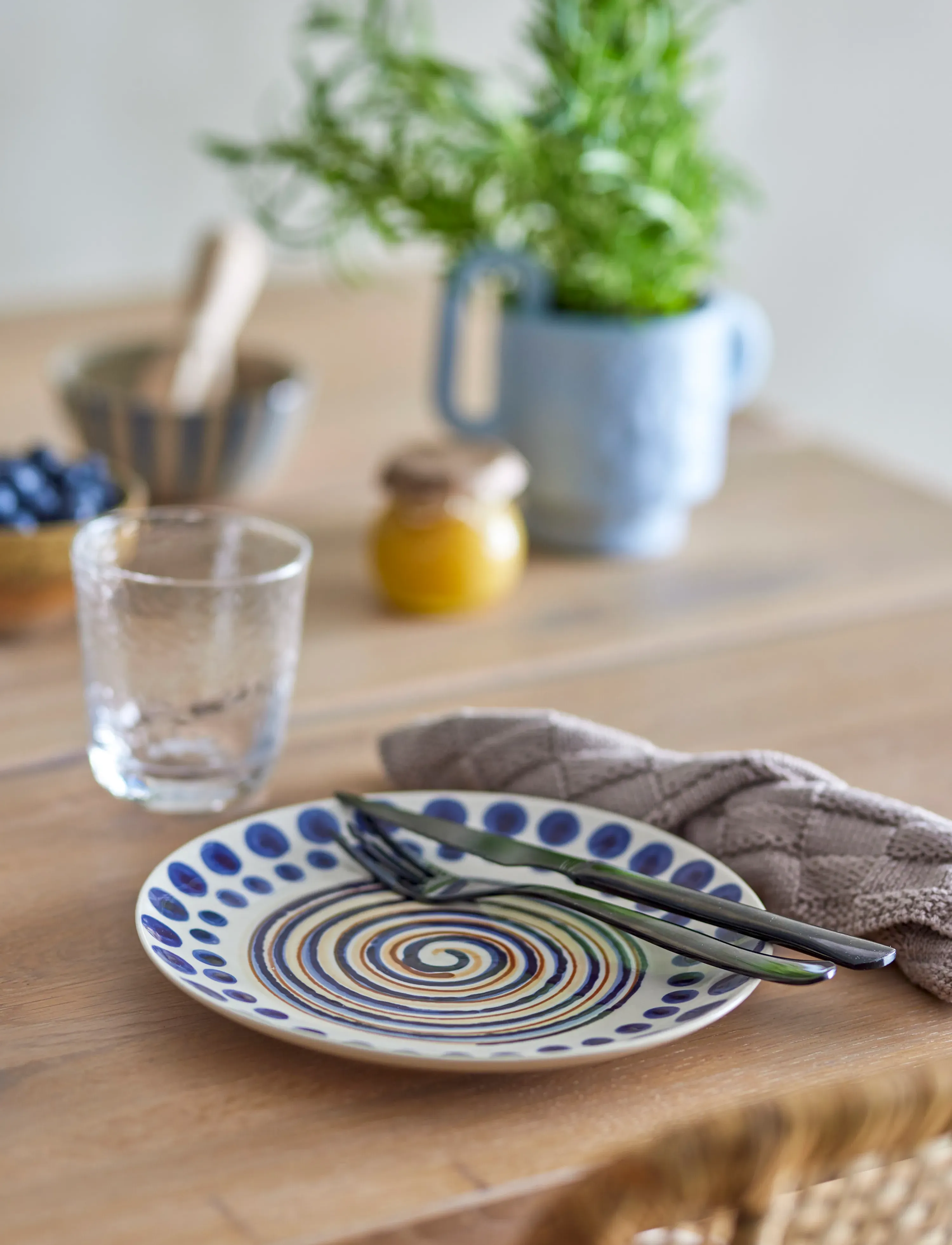 Bloomingville - Shama Plate - madalaimad hinnad - blue - 4