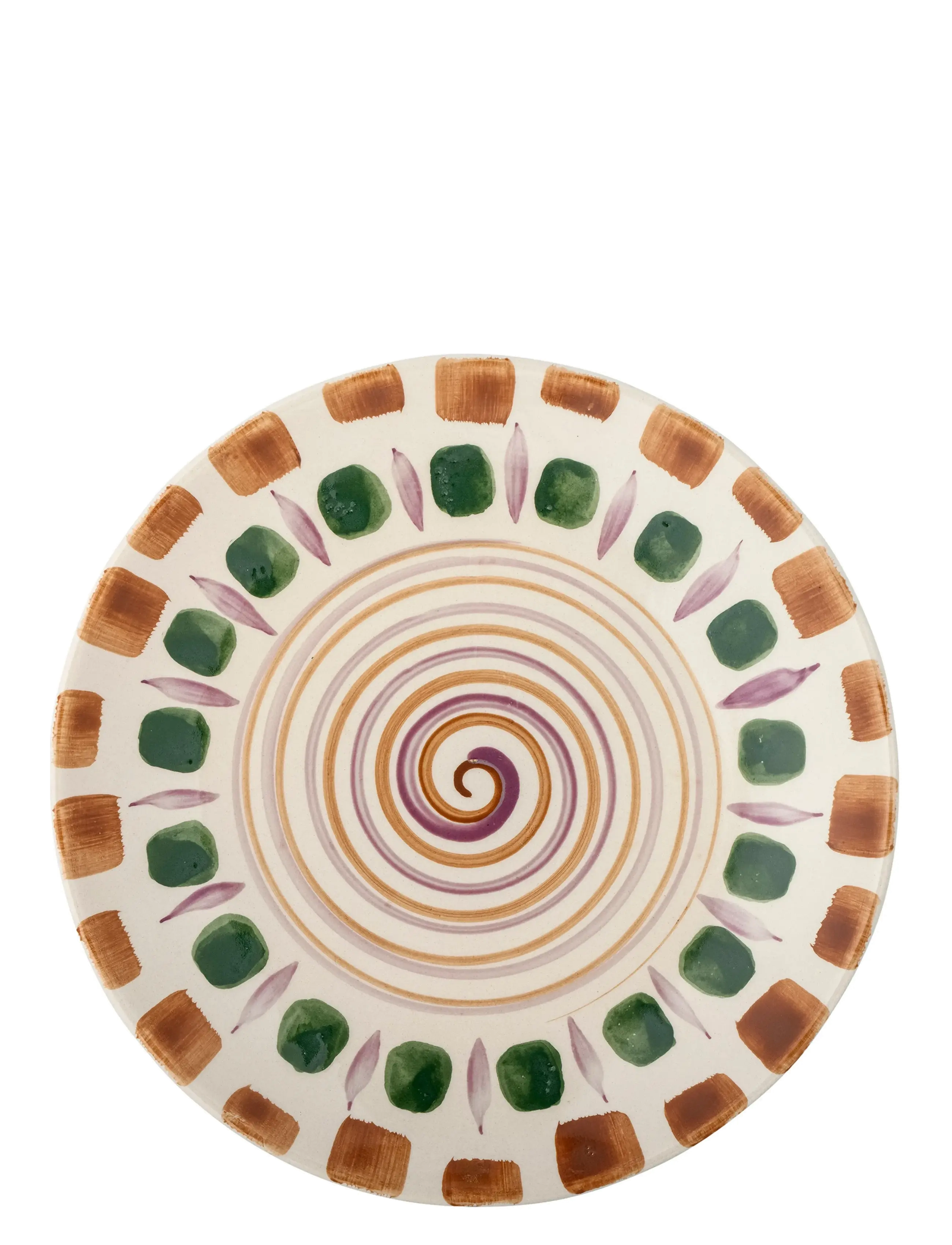 Bloomingville Shama Plate, Dinner Plade, Multi/mønstret, Str: Ø 27 CM