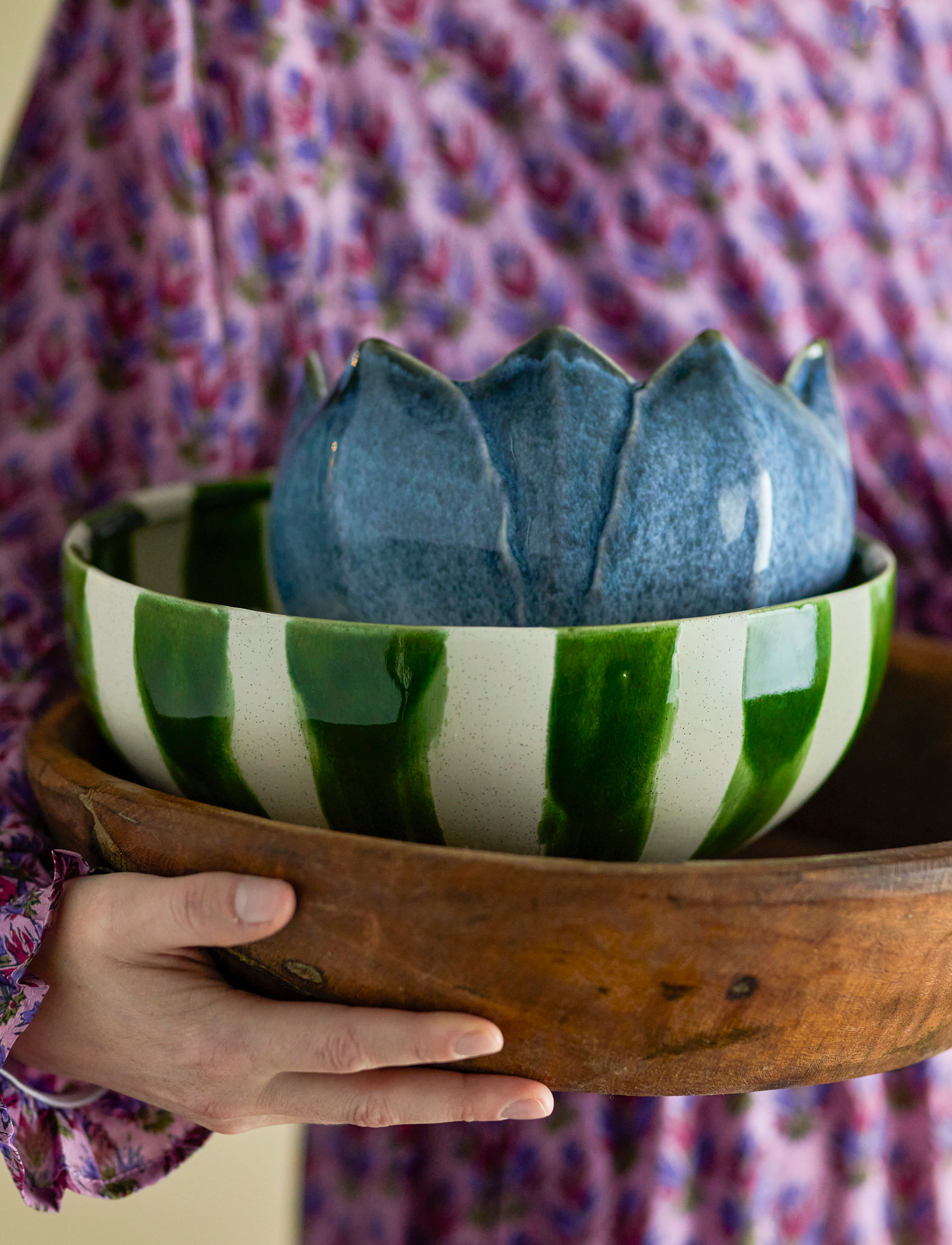 Bloomingville Shakti Serving Bowl, 3250 ml, Bowls & Dishes, Grün - Bowls, Homeware