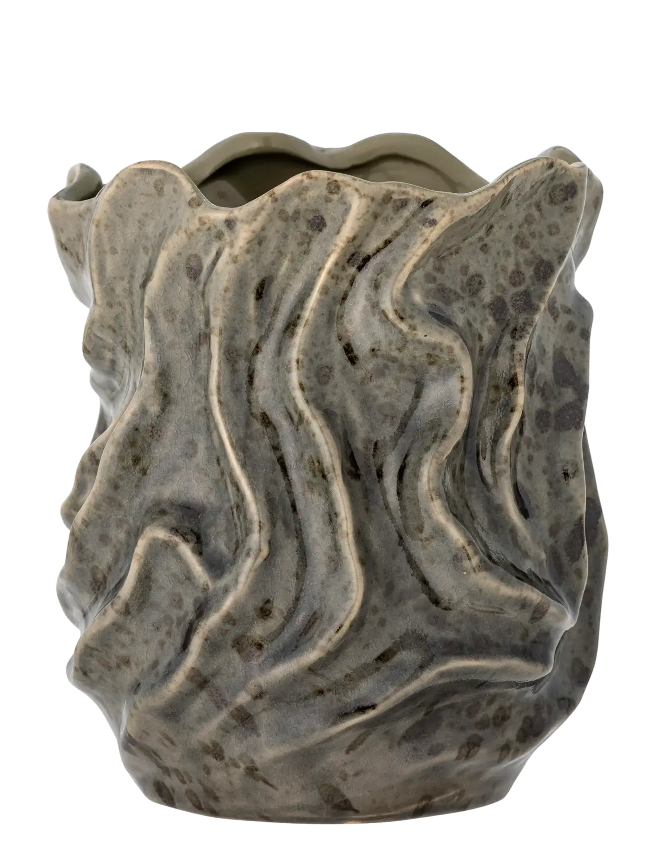 Bloomingville Soumia Deco Vase, Grey, Stoneware - Einrichtung - GREY / grey