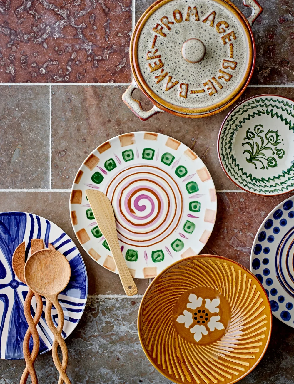 Bloomingville - Heikki Bowl - osta hinna alusel - brown/green - 4