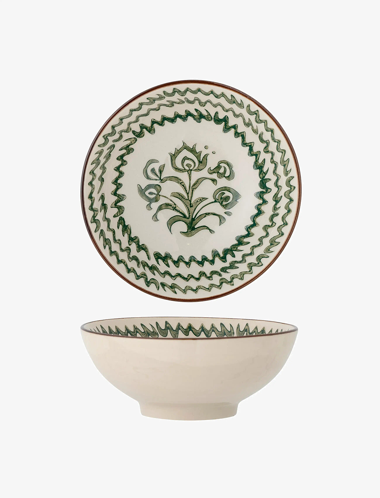 Bloomingville - Heikki Bowl - tarjoilukulhot - brown/green - 2