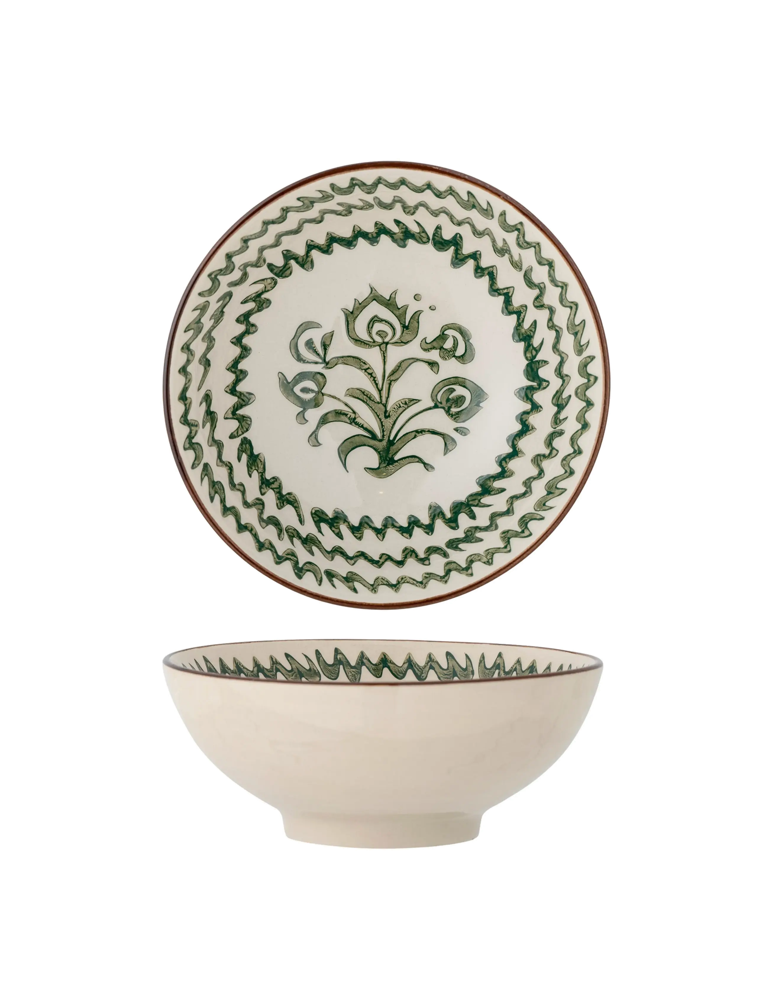 Bloomingville - Heikki Bowl - laveste priser - brown/green - 2