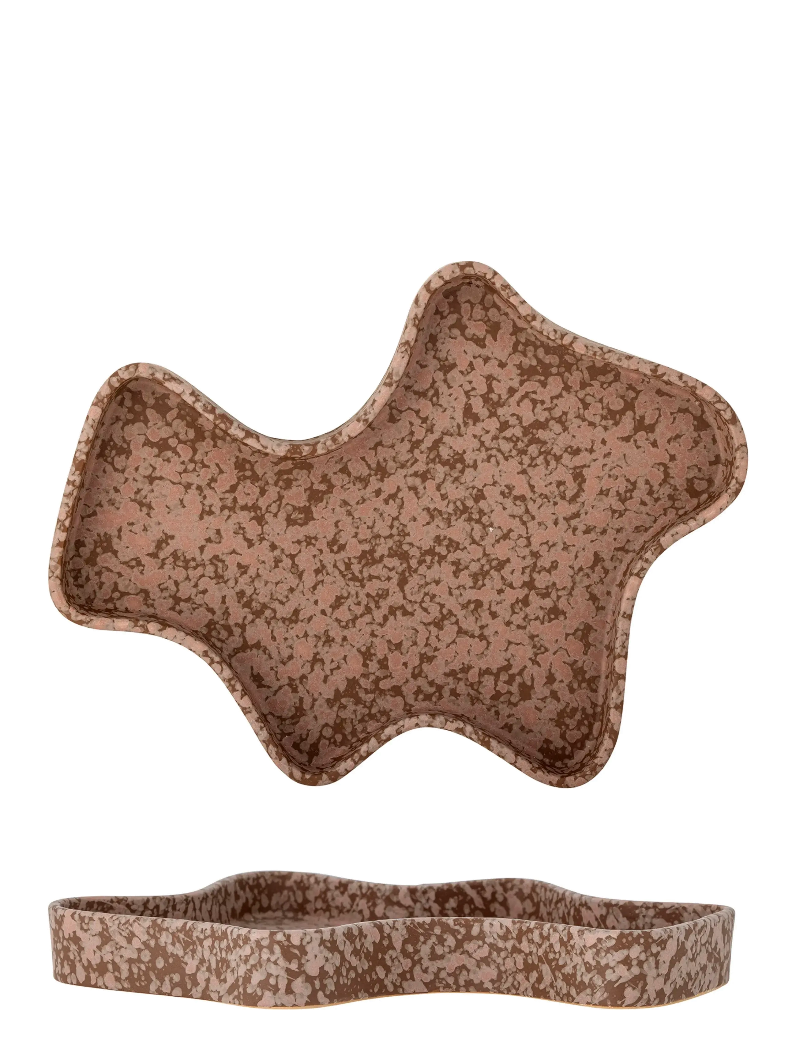 Bloomingville - Lakey Tray - decorative platters - brown - 3