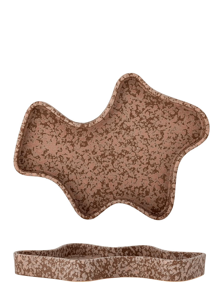 Bloomingville - Lakey Tray - dekoratiivsed vaagnad - brown - 3