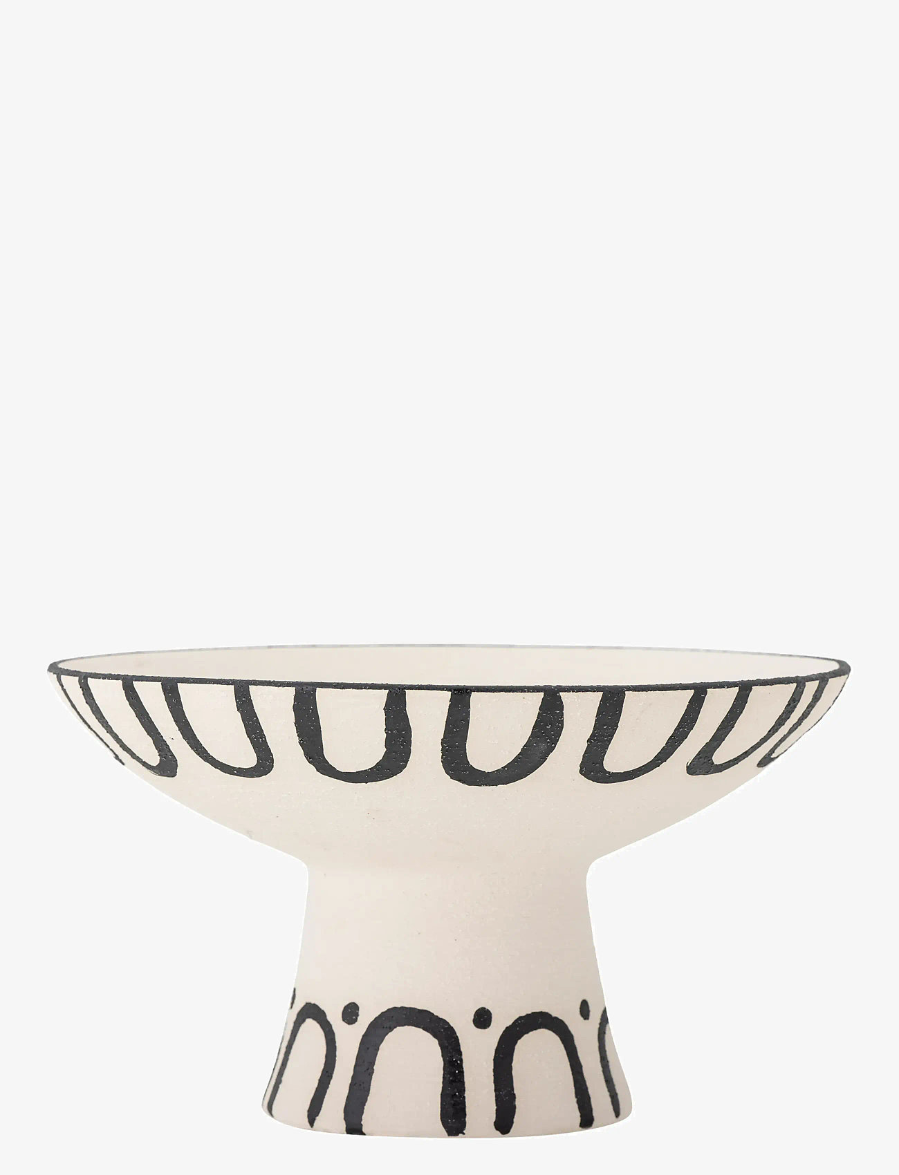 Bloomingville - Mayotte Pedestal Bowl - dekoratyvinės lėkštės - black - 1