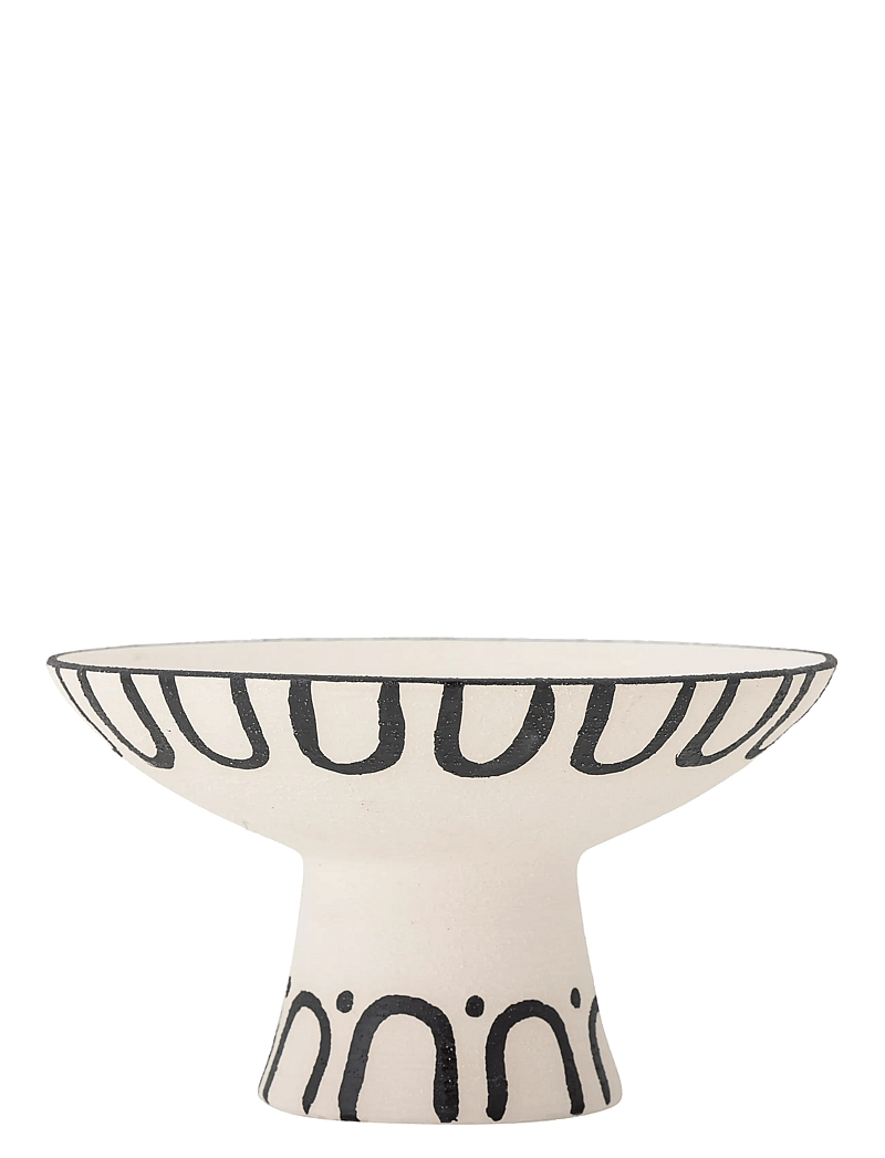 Bloomingville - Mayotte Pedestal Bowl - dekoschalen - black - 1