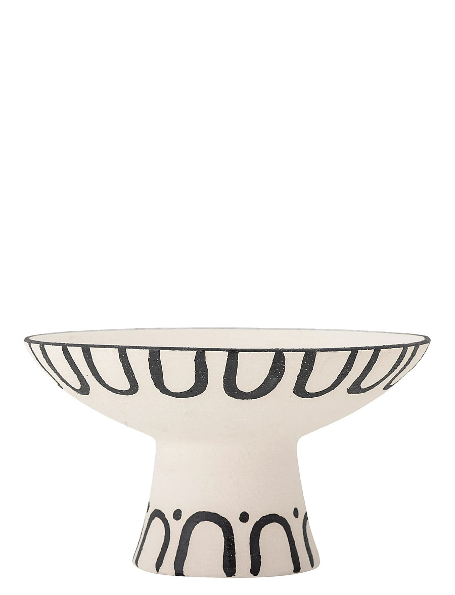Bloomingville - Mayotte Pedestal Bowl - dekoratiivsed vaagnad - black - 1
