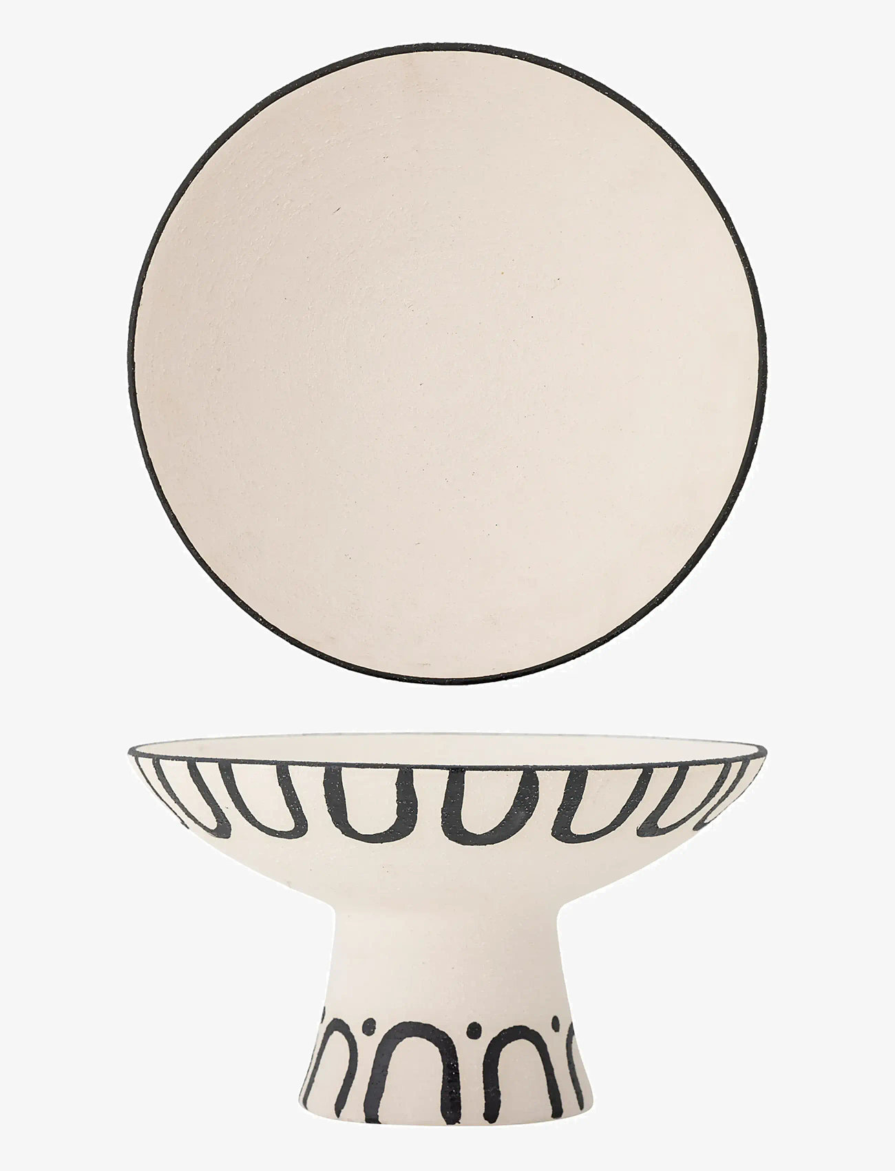 Bloomingville - Mayotte Pedestal Bowl - dekoratyvinės lėkštės - black - 2