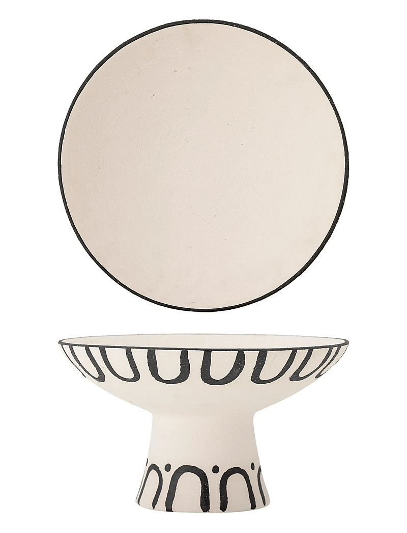 Bloomingville - Mayotte Pedestal Bowl - dekoschalen - black - 2