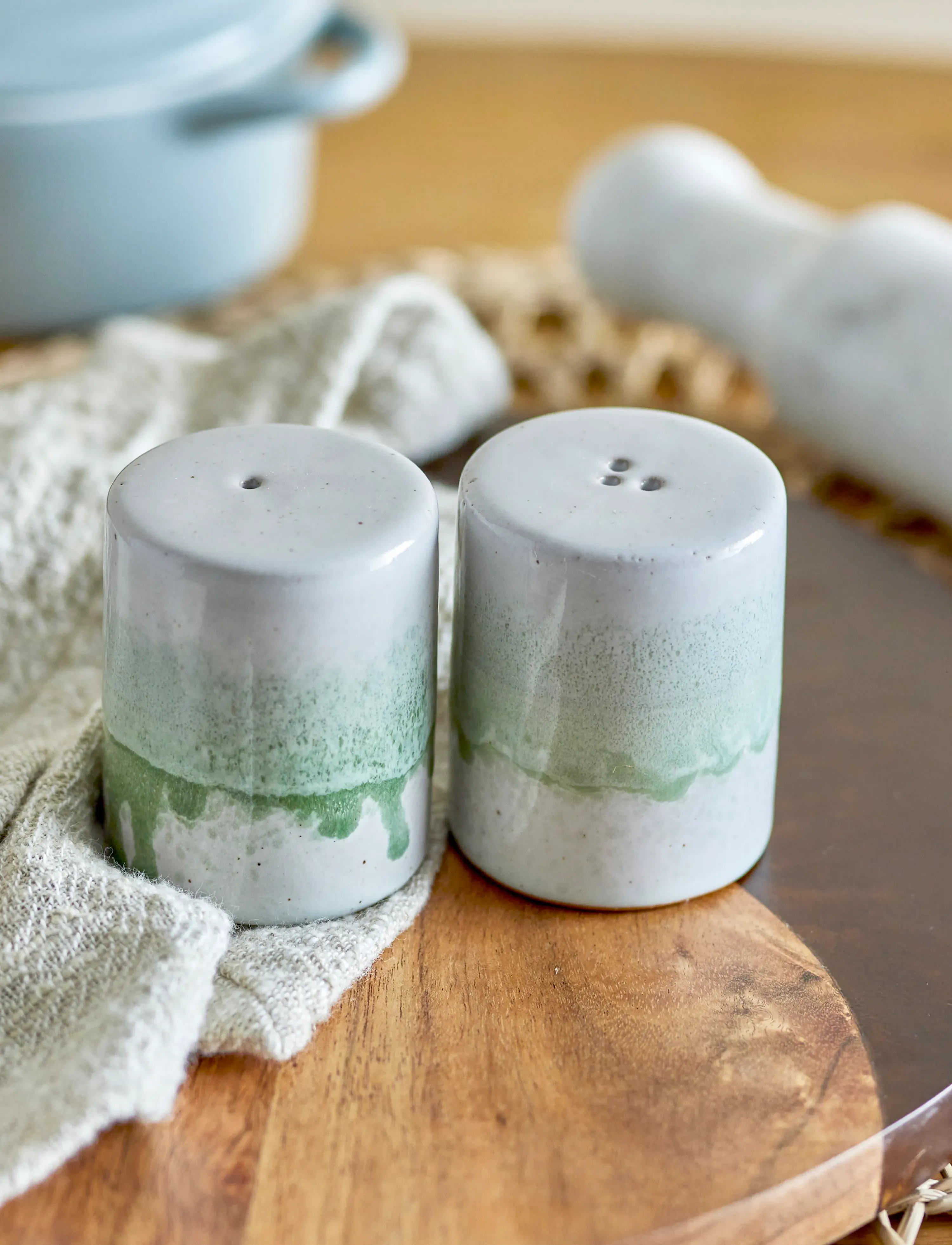 Bloomingville Paula Salt & Pepper Shaker Set, 0.5 CL, Grinders, Grün - Shakers, Homeware