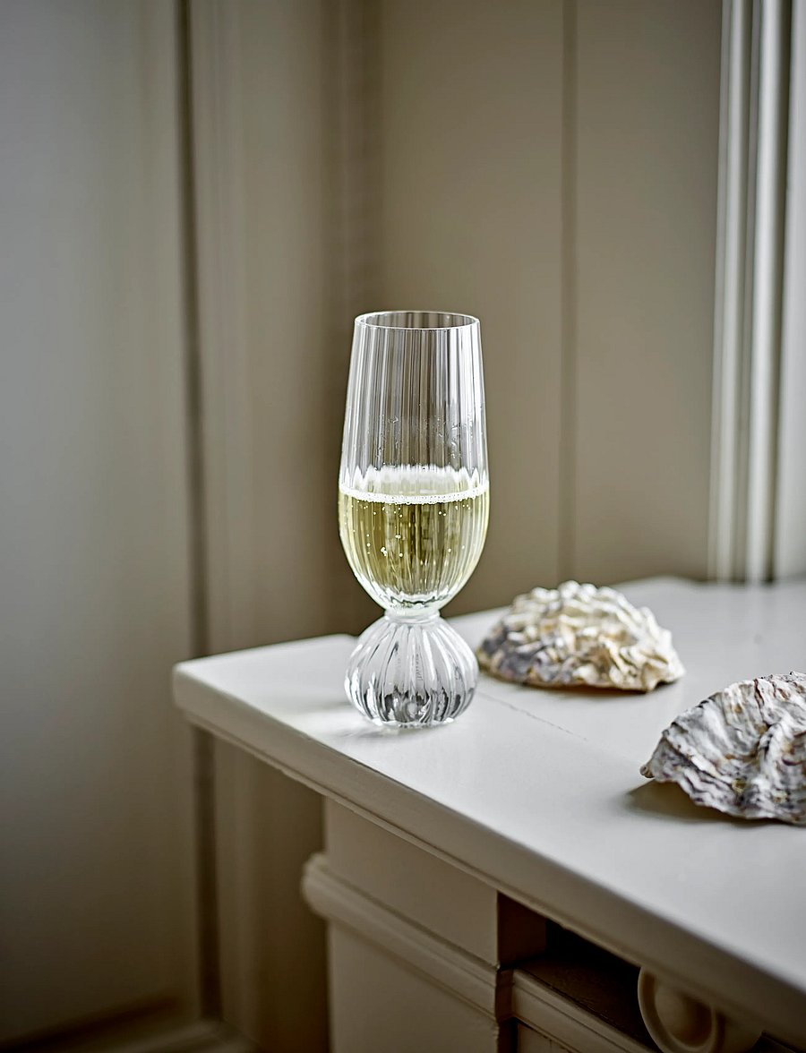 Bloomingville - Taurin Champagne Glass - sektgläser - clear - 0
