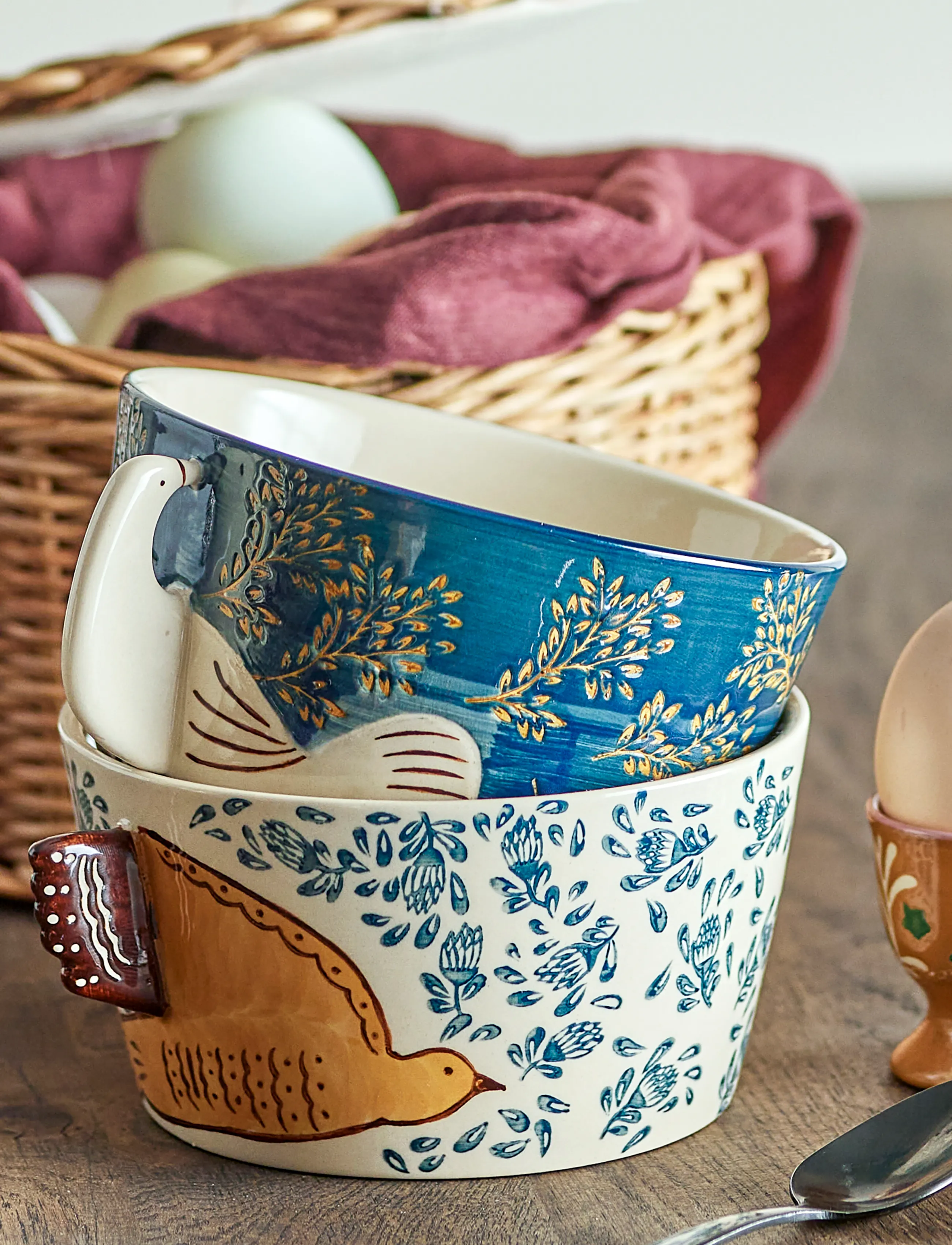 Bloomingville - Hezha Bowl - breakfast bowls - blue - 4