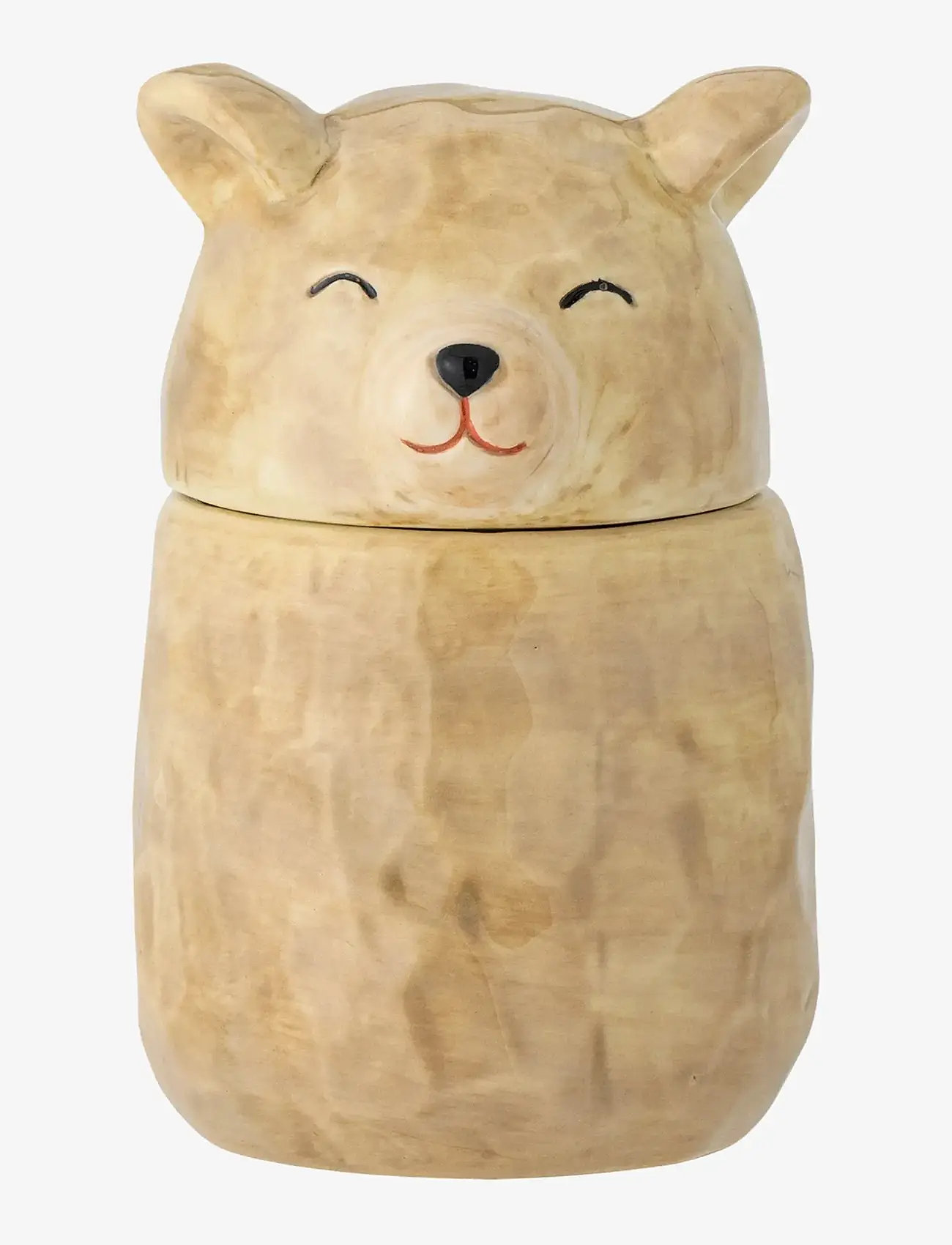 Bloomingville - Puk Jar w/Lid - koriste-esineet - brown - 1