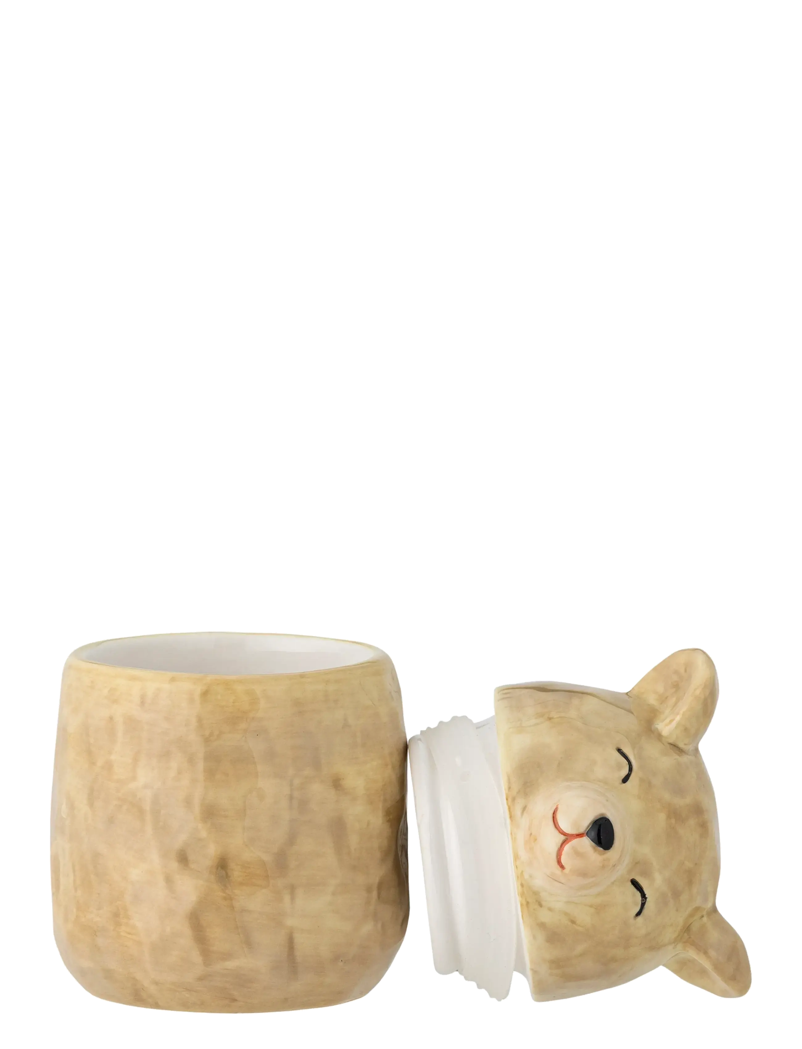 Bloomingville - Puk Jar w/Lid - dekoratsioonid - brown - 2