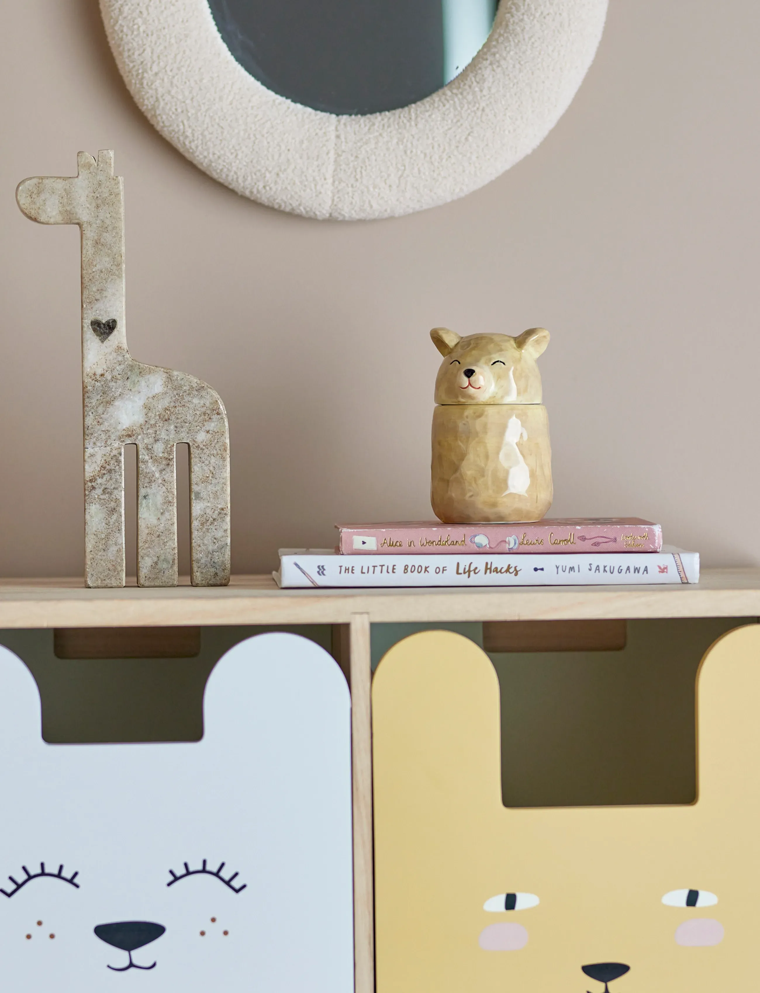 Bloomingville Puk Jar W/Lid, 145 ml, Kids Decor, Beige - Decoration Accessories-details, Kinder