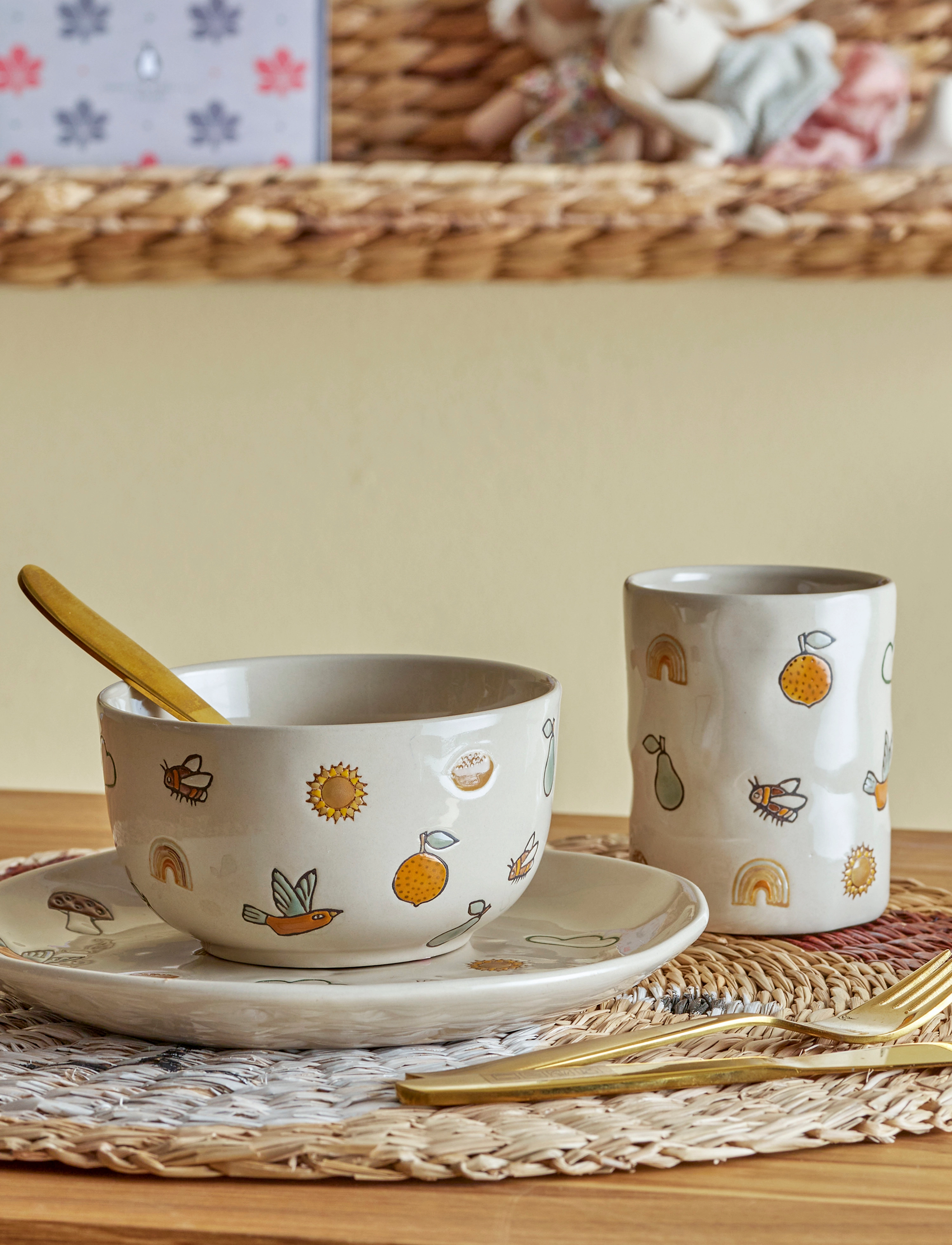 Bloomingville - Agnes Tableware Set - die niedrigsten preise - white - 4