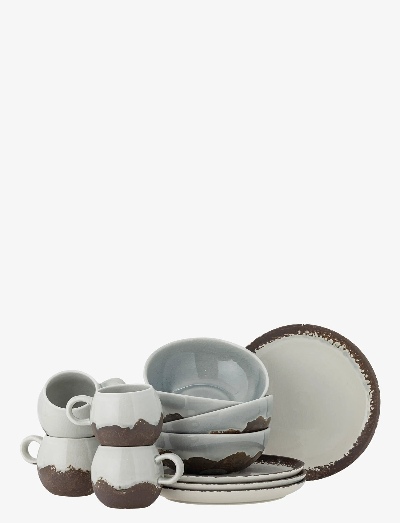 Bloomingville - Paula Breakfast Set - tallerkner - brown - 0