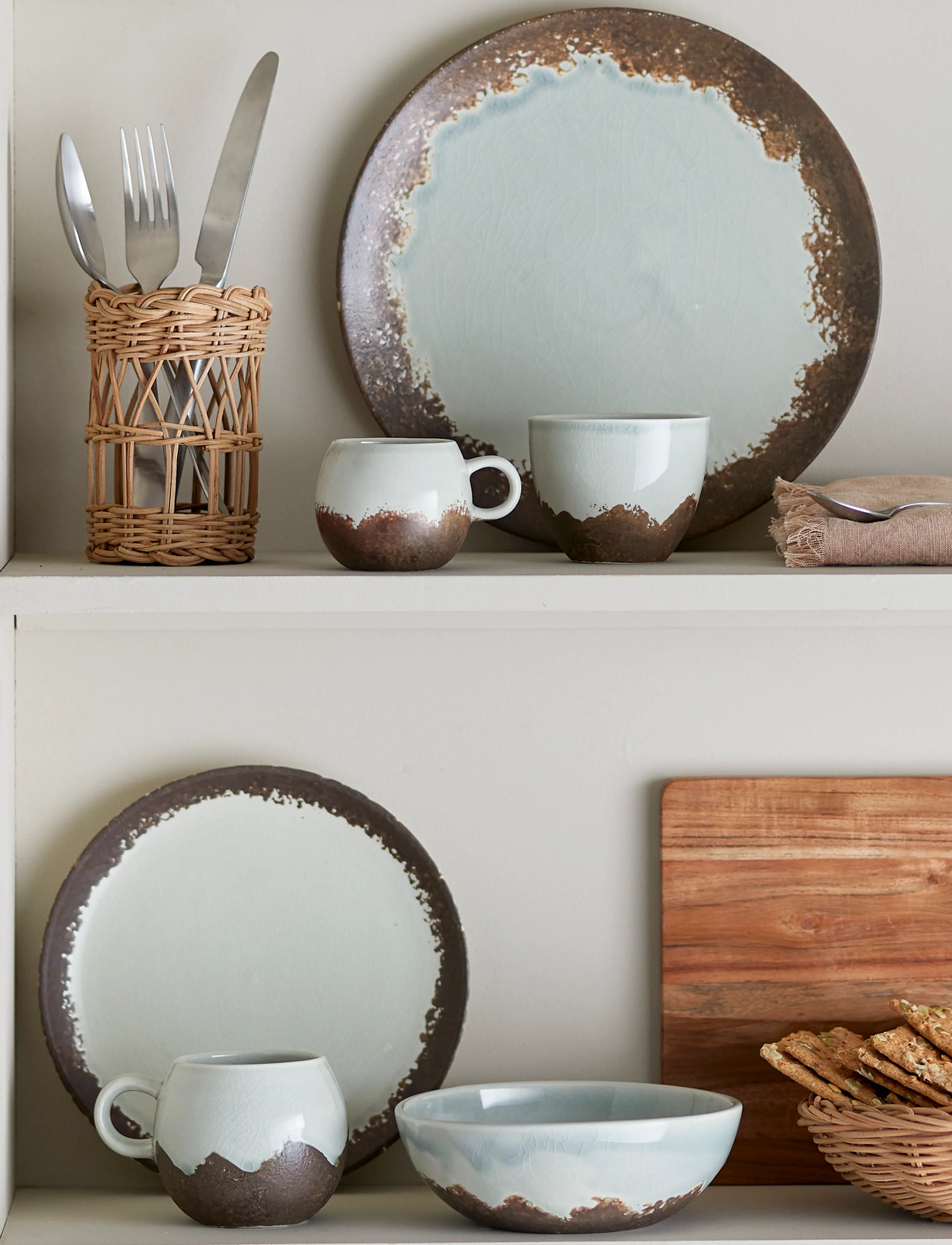 Bloomingville Paula Breakfast Set - Tableware sets - BROWN / brown