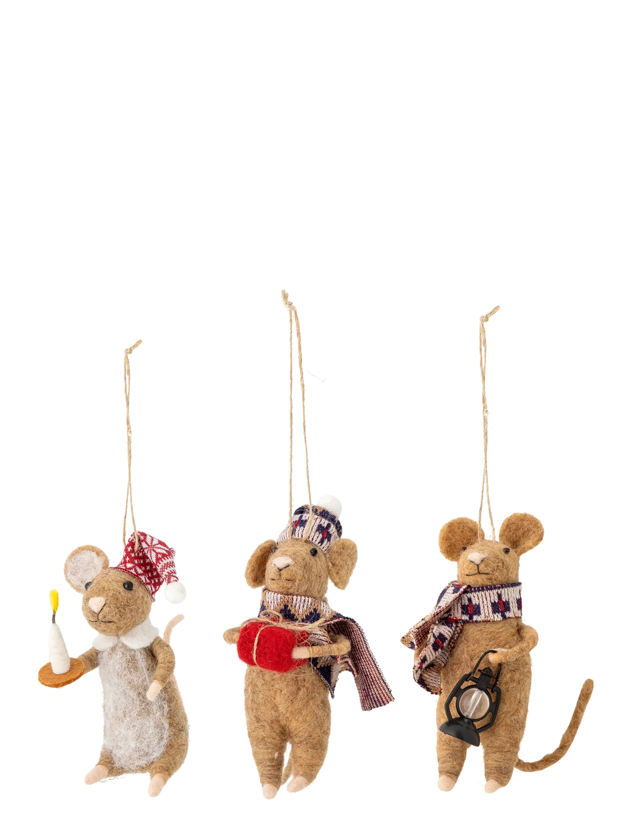Bloomingville Peo Ornament - Weihnachtskugeln - BROWN / brown