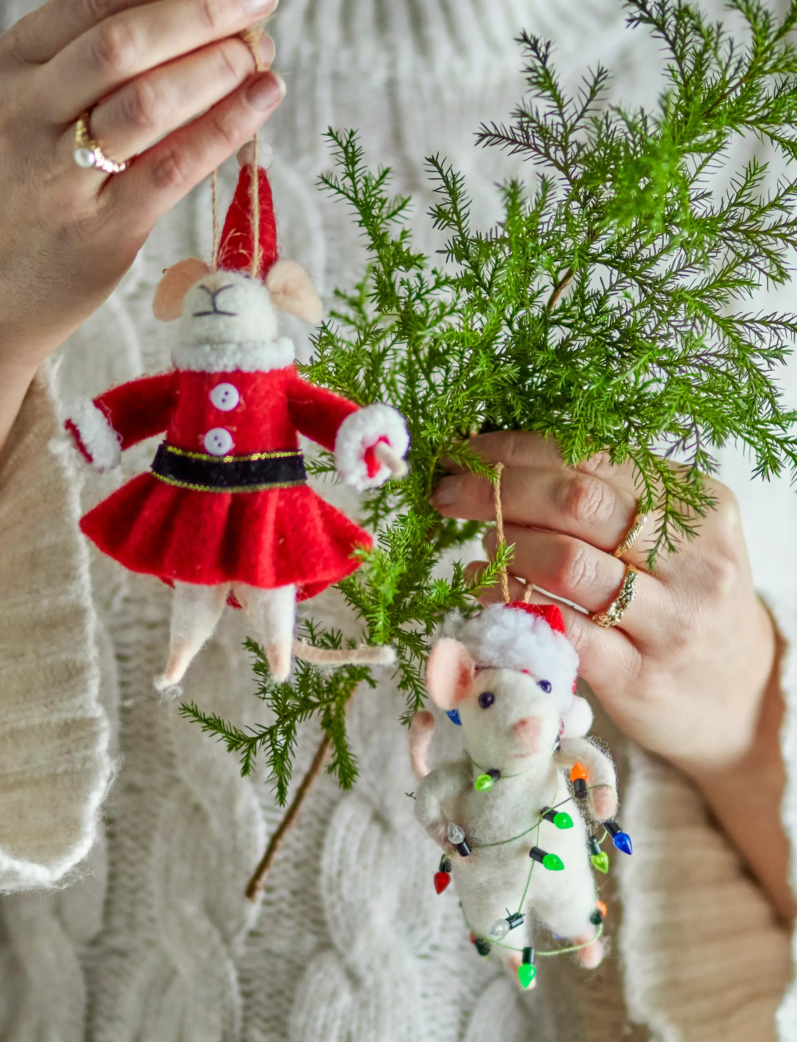 Bloomingville - Peo Ornament - white - 0