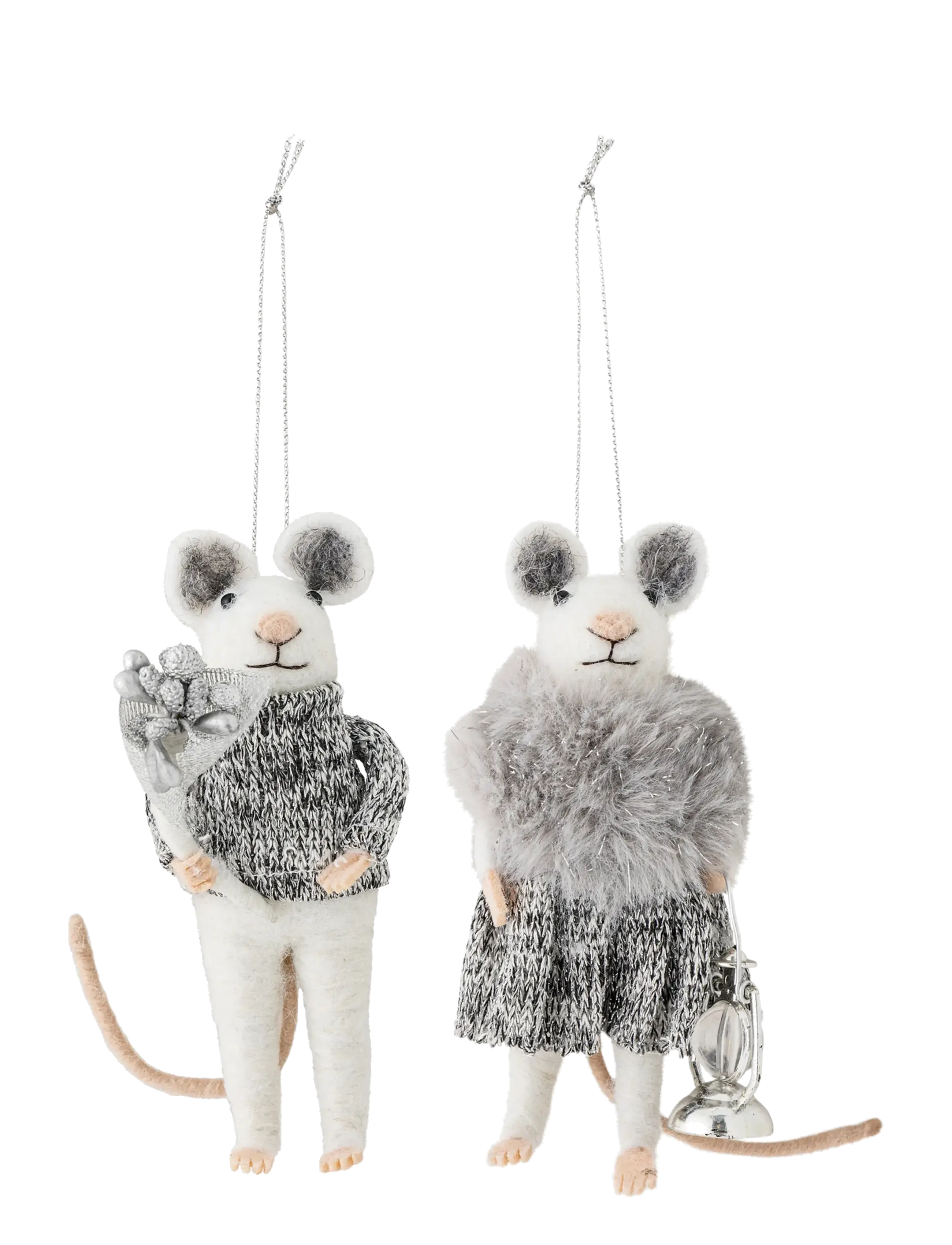 Bloomingville Peo Ornament - Julepynt - GREY / grey