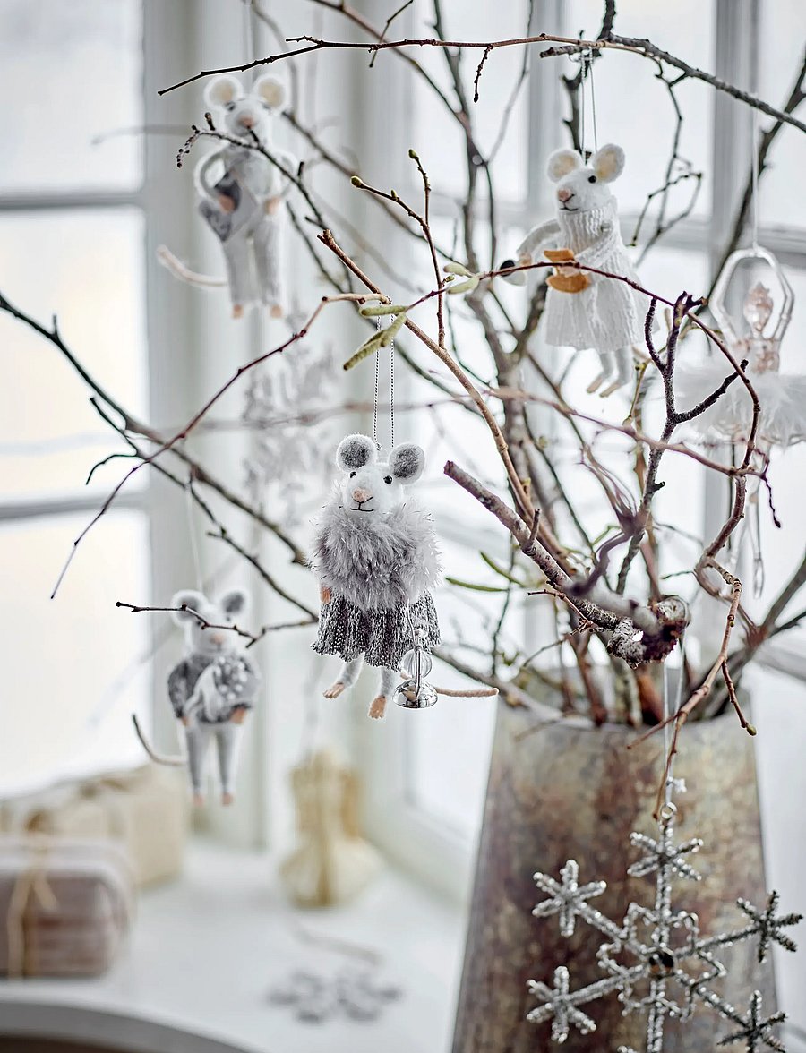 Bloomingville - Peo Ornament - grey - 3