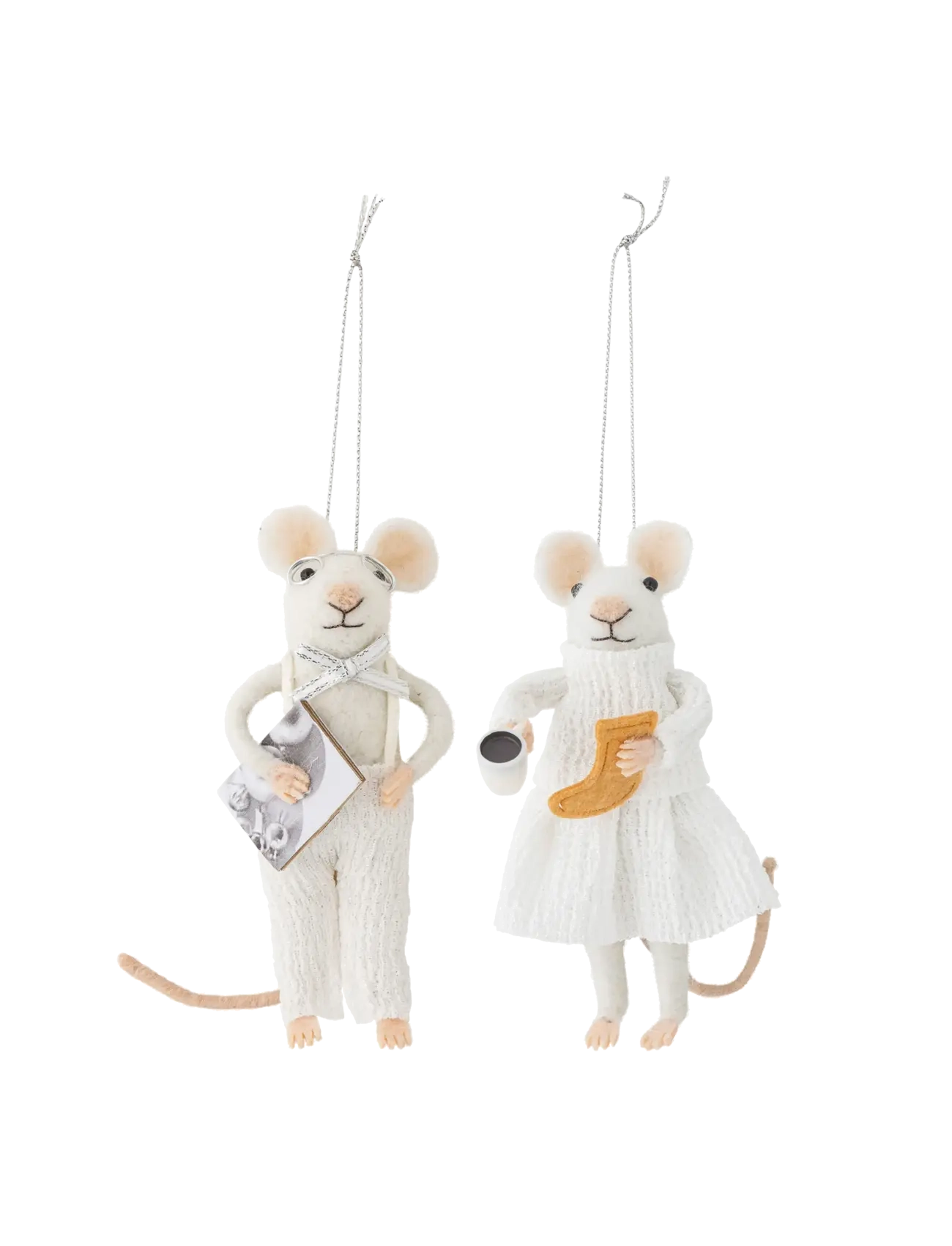 Bloomingville Peo Ornament - Weihnachtskugeln - WHITE / white