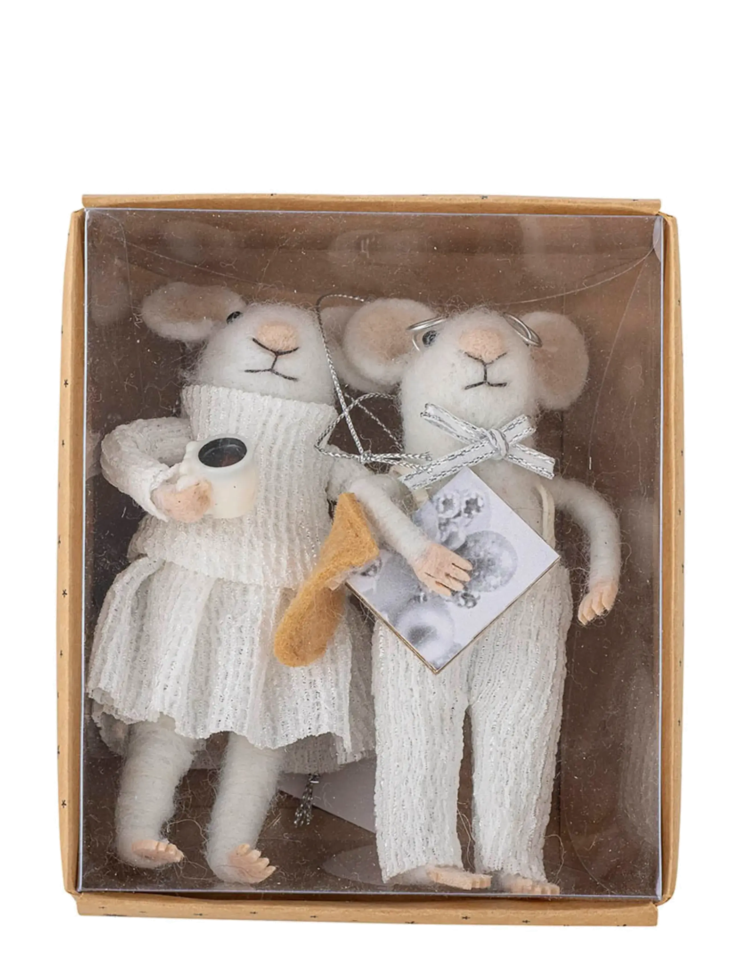 Bloomingville - Peo Ornament - white - 2