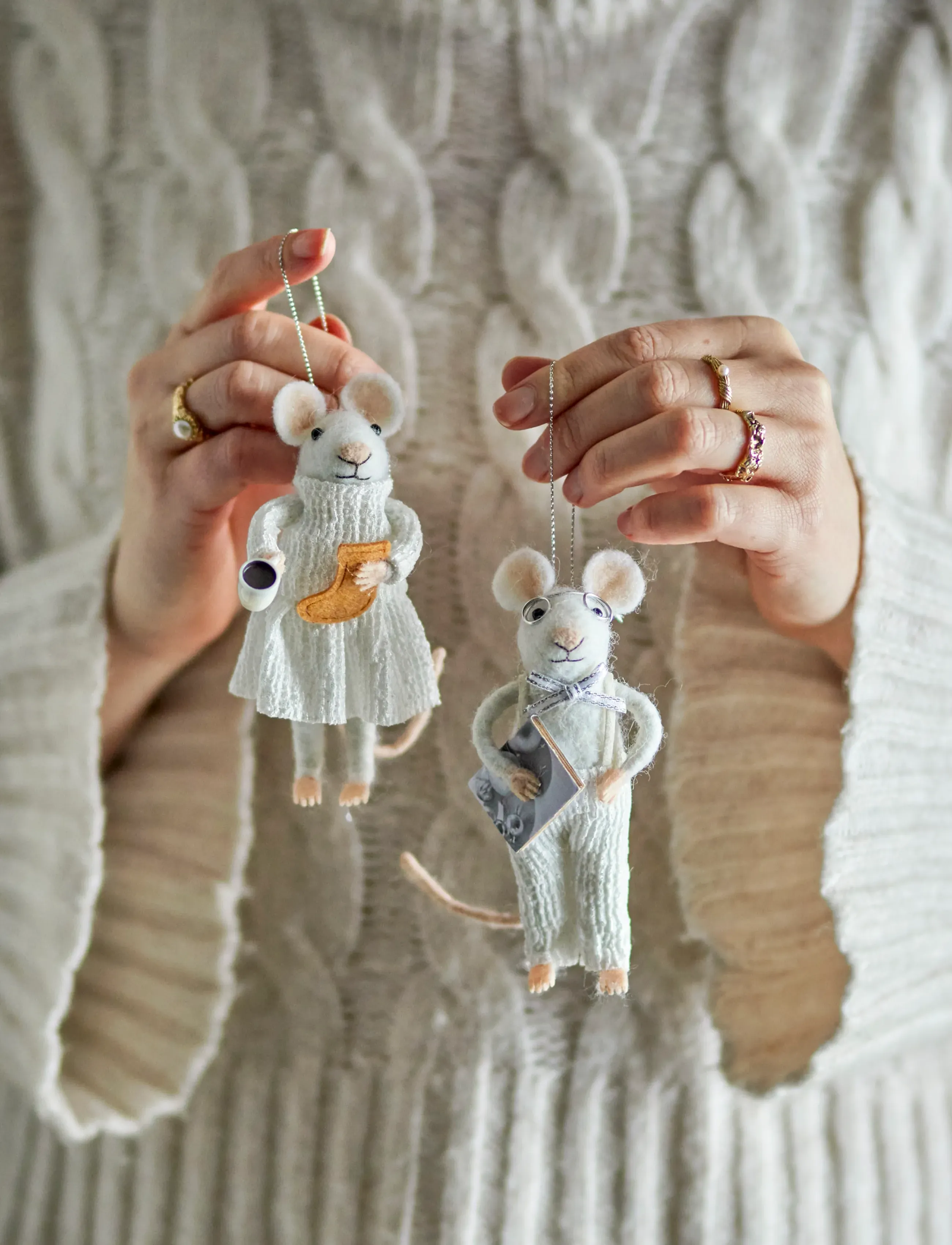Bloomingville - Peo Ornament - white - 0