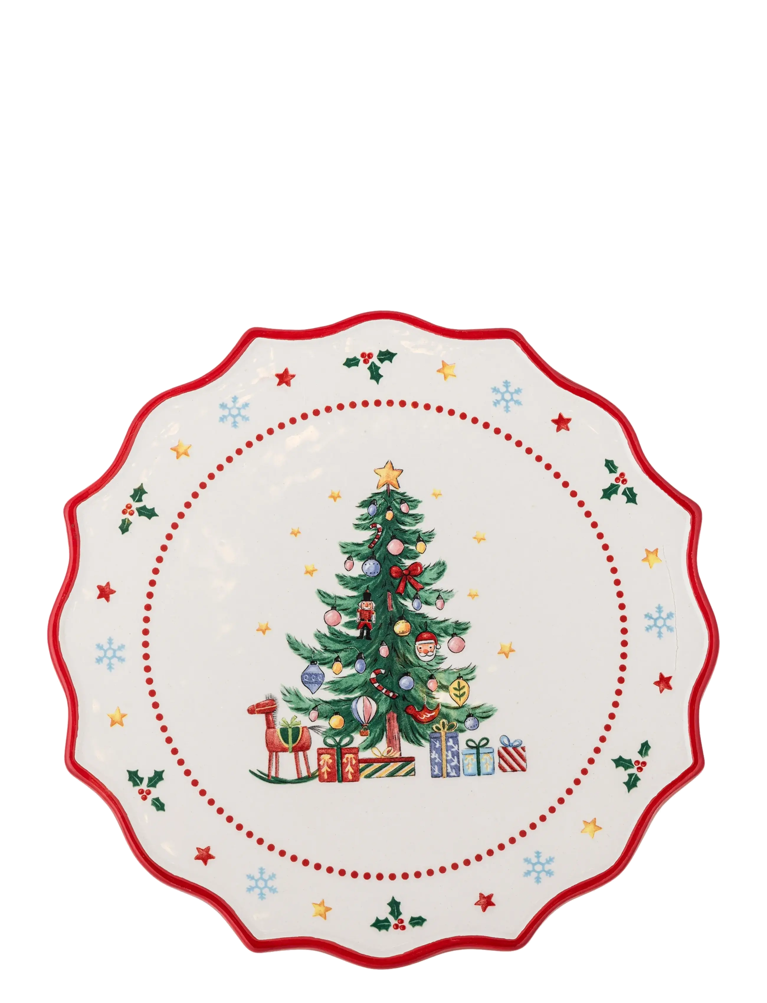 Bloomingville - Naive Cake Tray - cake platters - red - 2