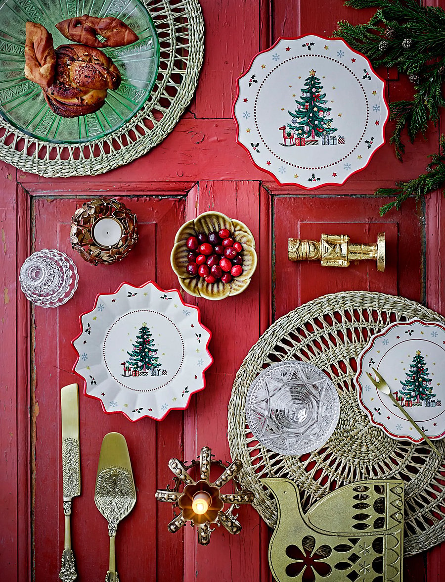 Bloomingville - Naive Cake Tray - kuchenplatten - red - 0