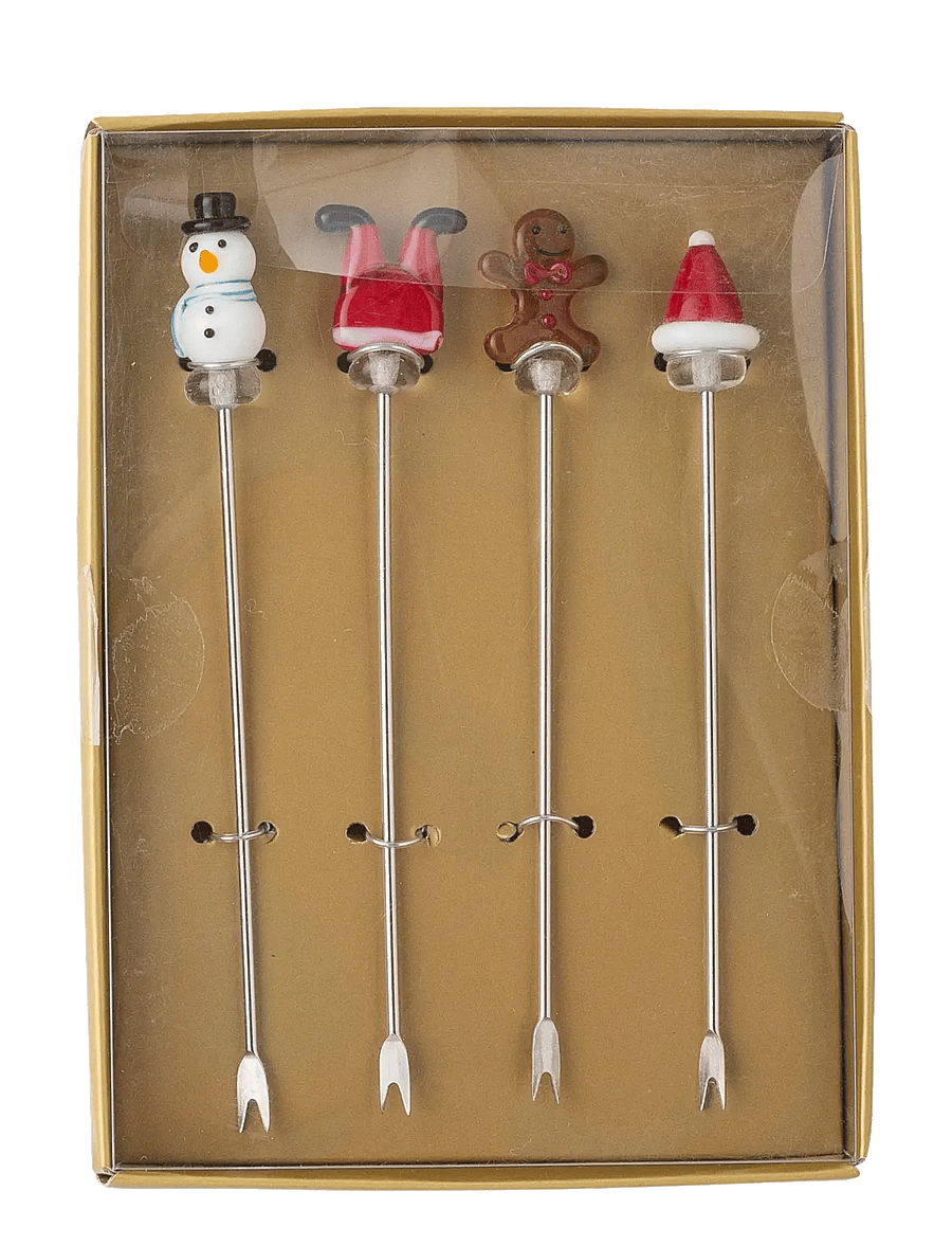 Bloomingville - Misa Cocktail Forks - red - 2