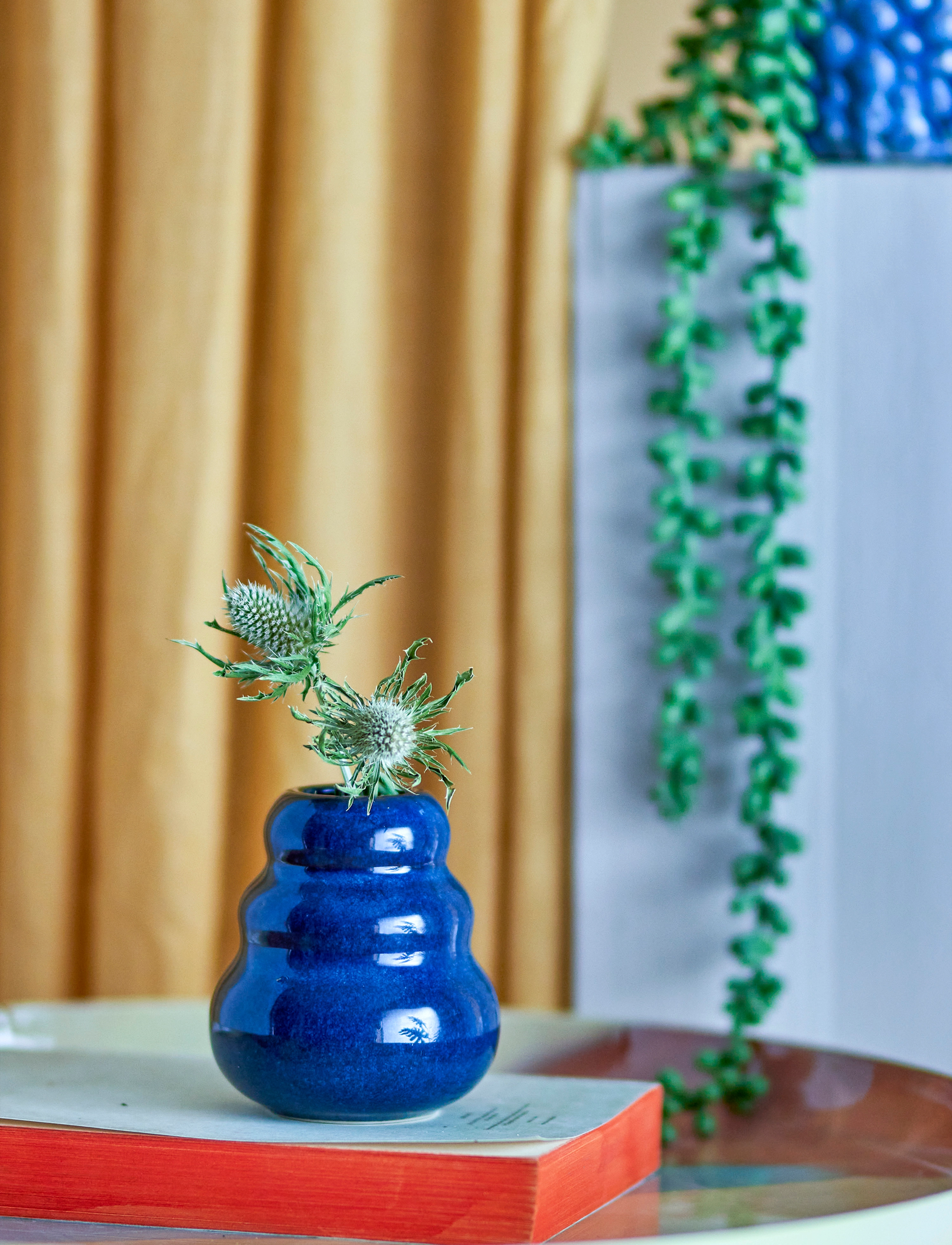 Bloomingville Faramir Vase, Ø 8.5 cm, Blue, Vaser > Små Vaser, Unisex