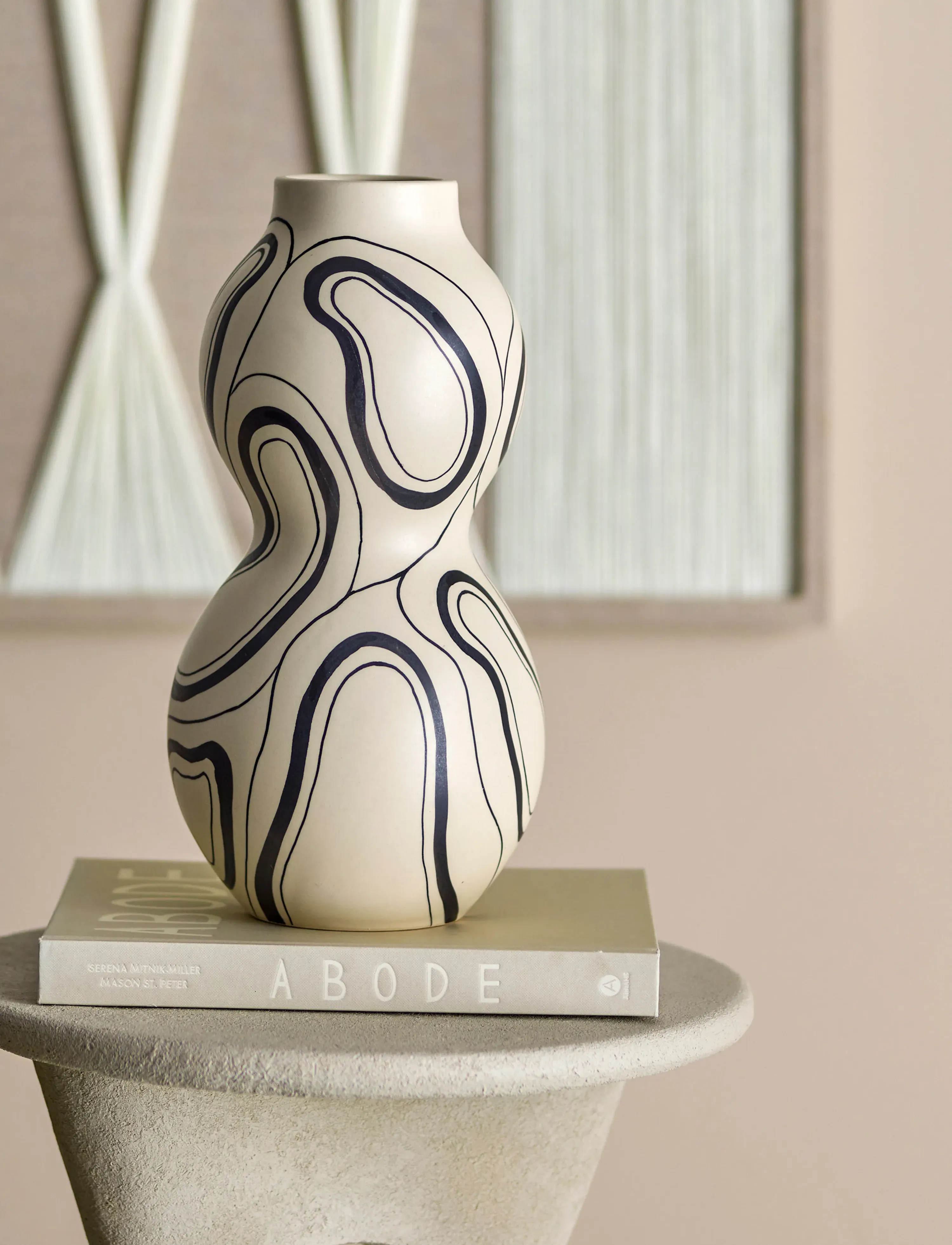 Bloomingville Nicola Vase, Ø 17.5 cm, Black, Vases > Other Vases, Unisex