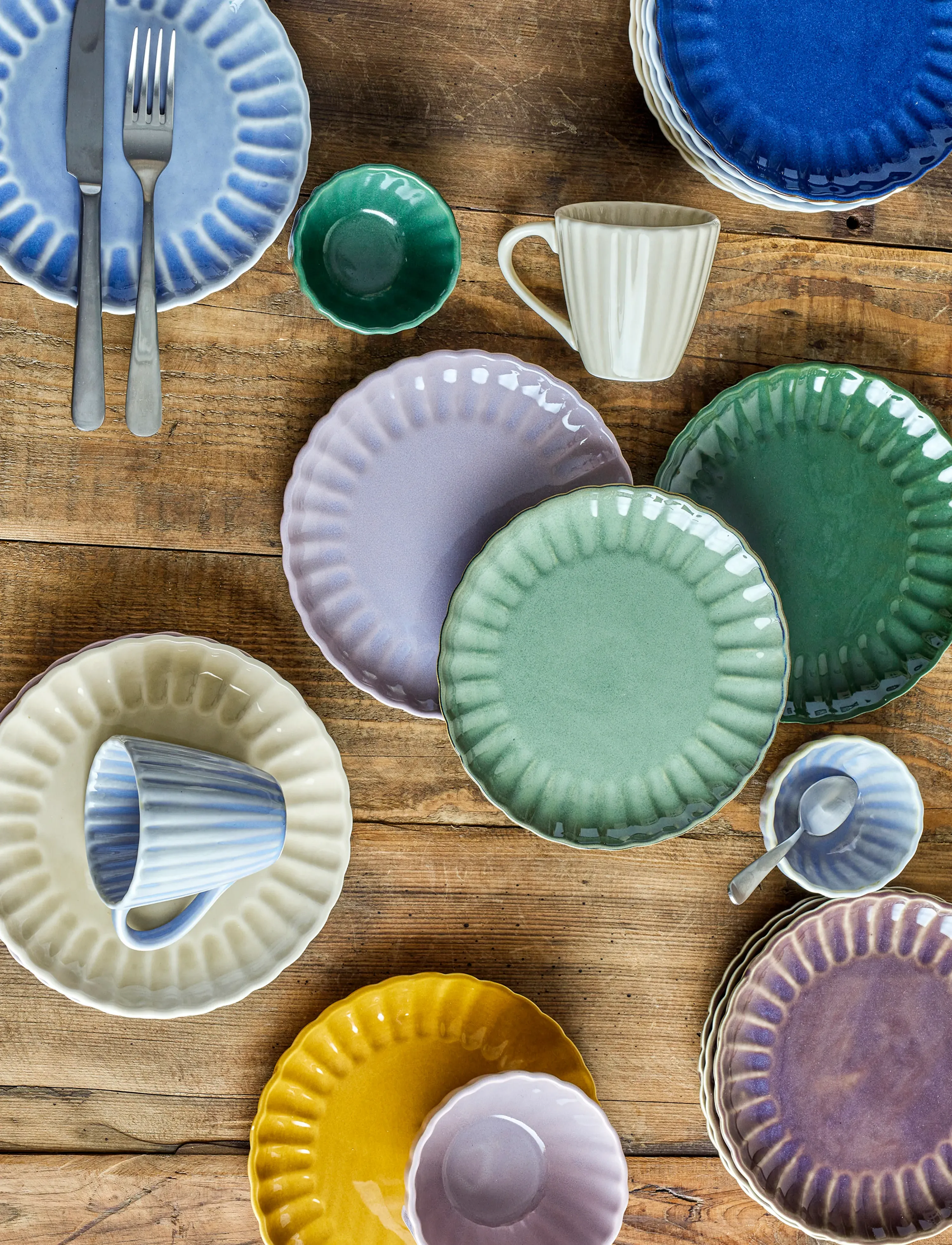 Bloomingville Latina Plate, Ø 20 cm, Plates, Blau - Dinner Homeware