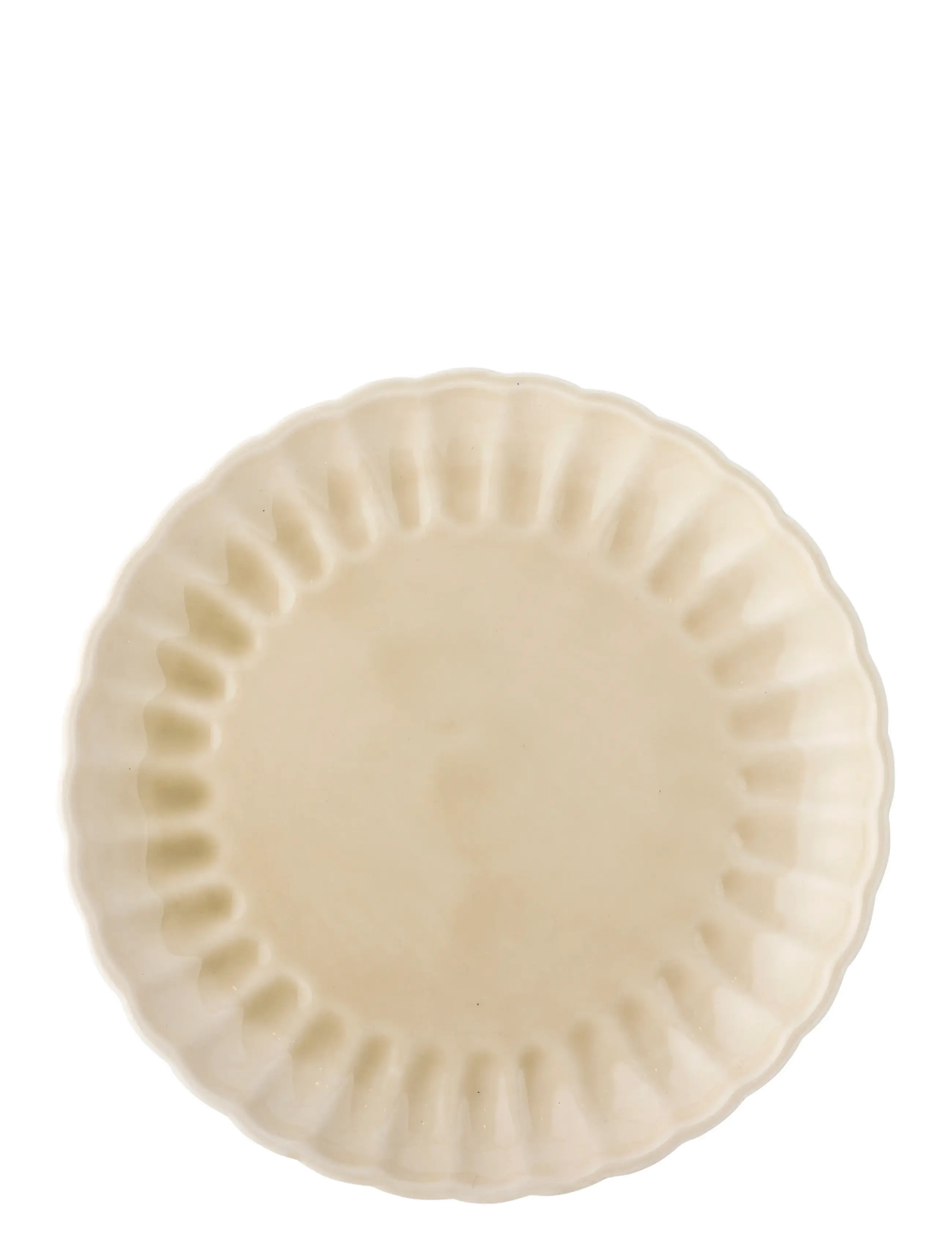 Bloomingville Latina Plate, Dinner Plade, Creme, Str: Ø 20 CM
