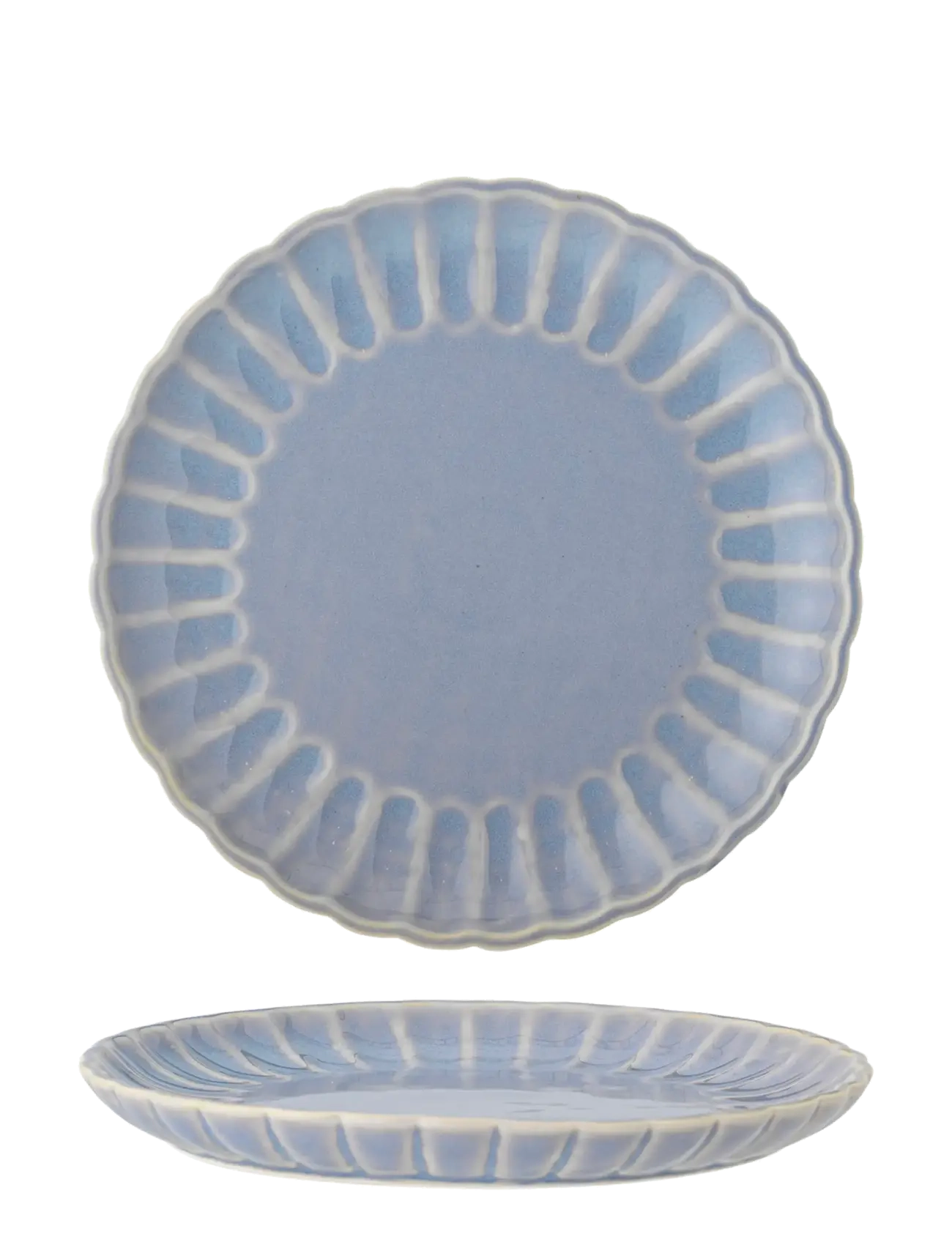 Bloomingville Latina Plate, Blue, Stoneware - Borddækning - BLUE / blue