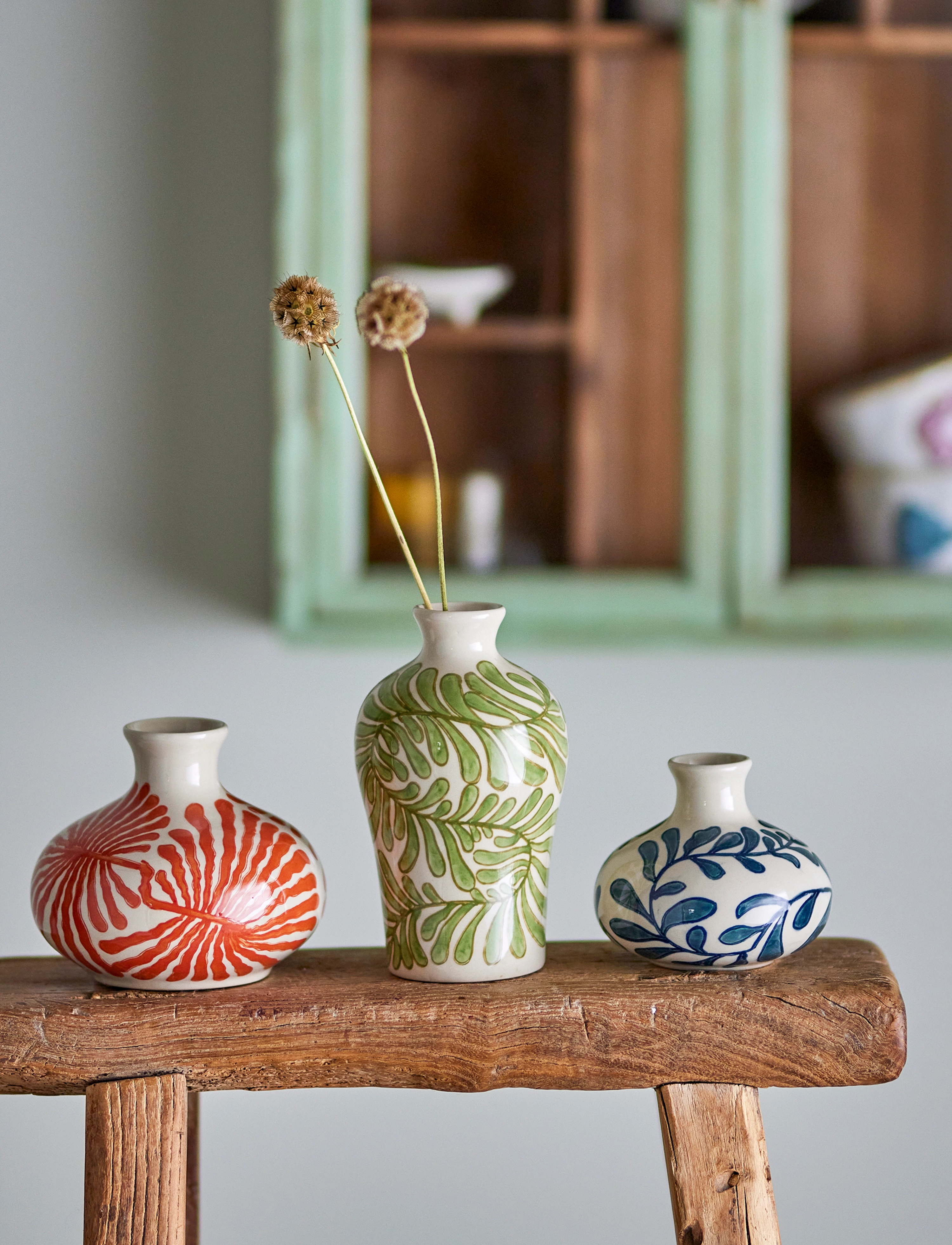 Bloomingville Fauni Vase, Ø 13 cm, Green, Vaser > Små Vaser, Unisex