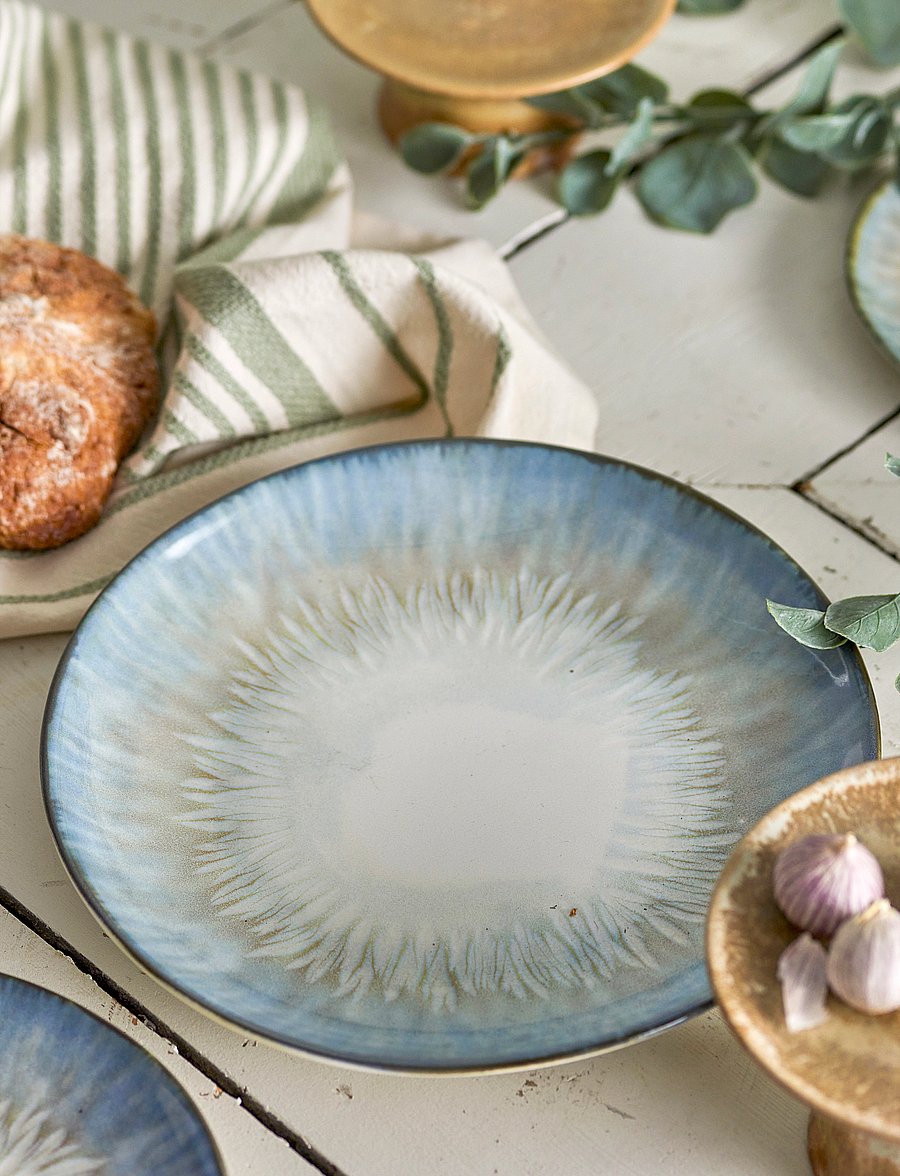 Bloomingville - Calen Plate - die niedrigsten preise - blue - 4
