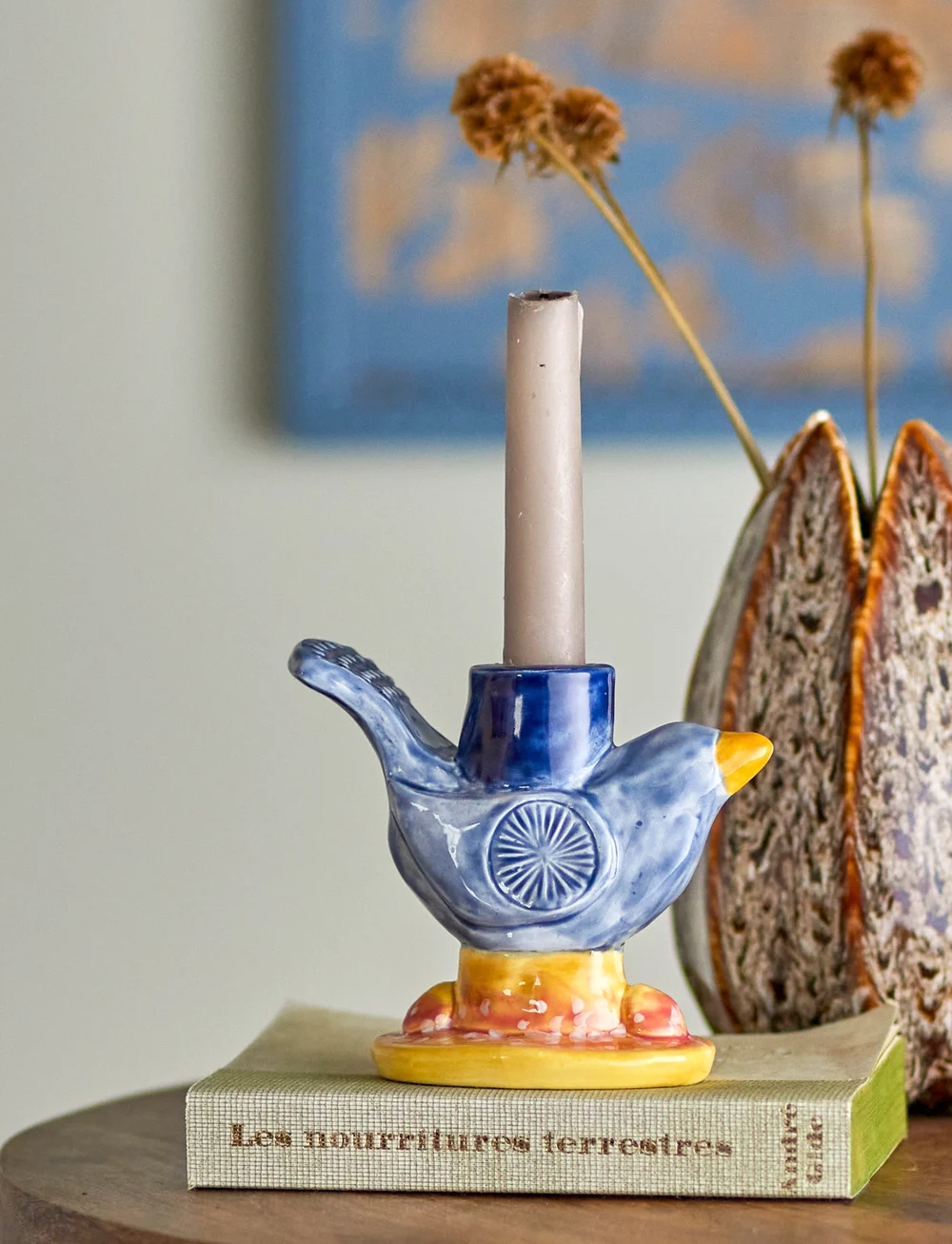 Bloomingville - Ainsa Candle Holder - küünlajalad - blue - 2