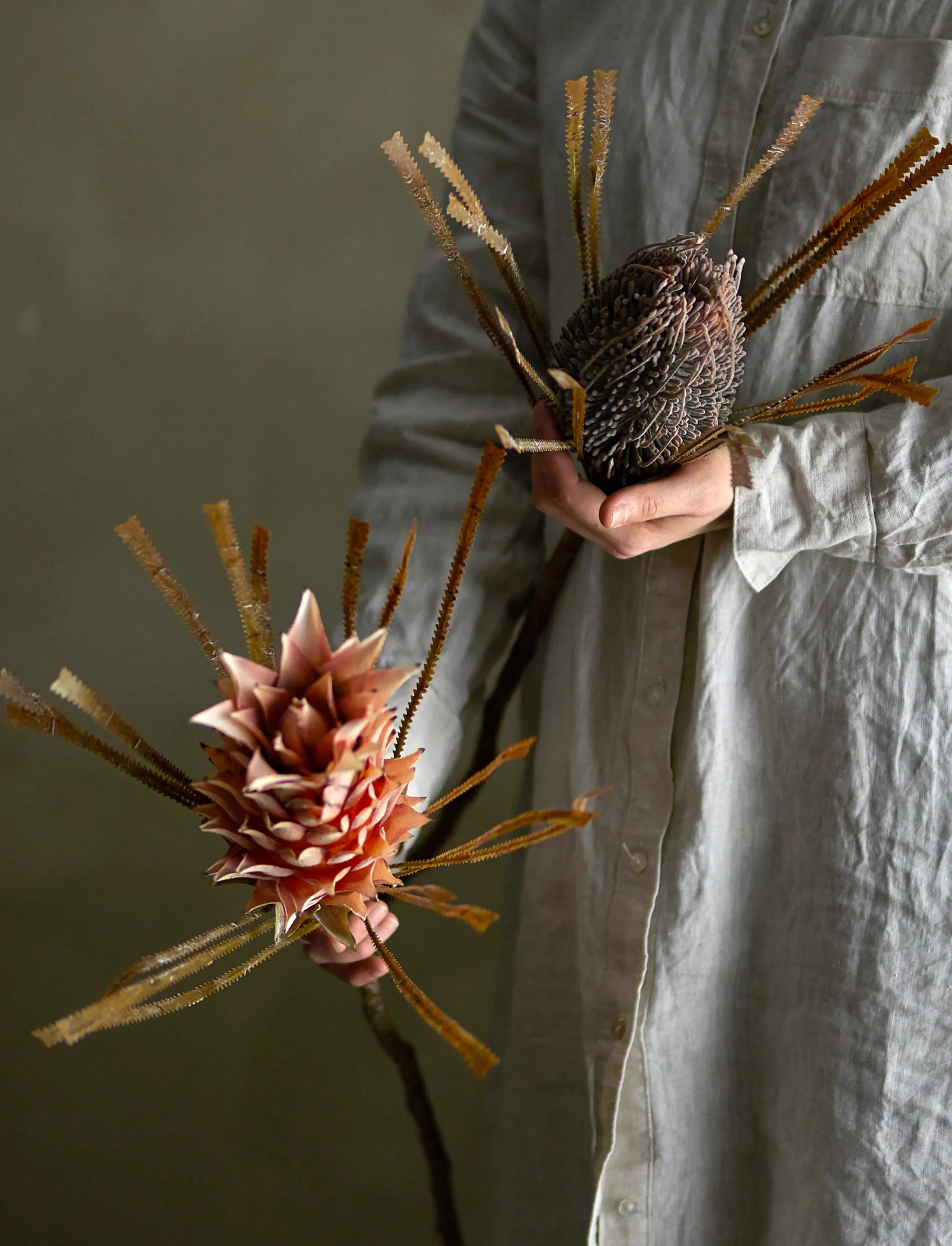 Bloomingville Palmflower Stem, H73 cm, Pink, Decoration > Dried & Fake Flowers, Unisex