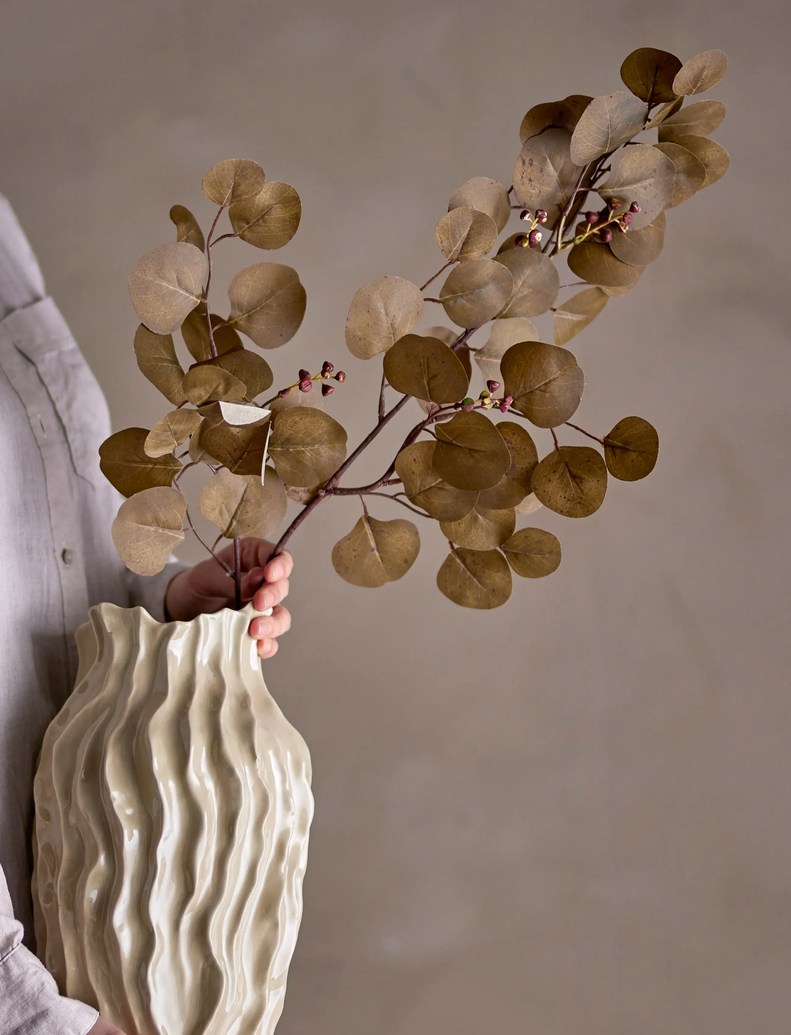 Bloomingville Eucalyptus Stem, H86 cm, Decoration, Khakigrün - Dried & Fake Flowers, Homeware