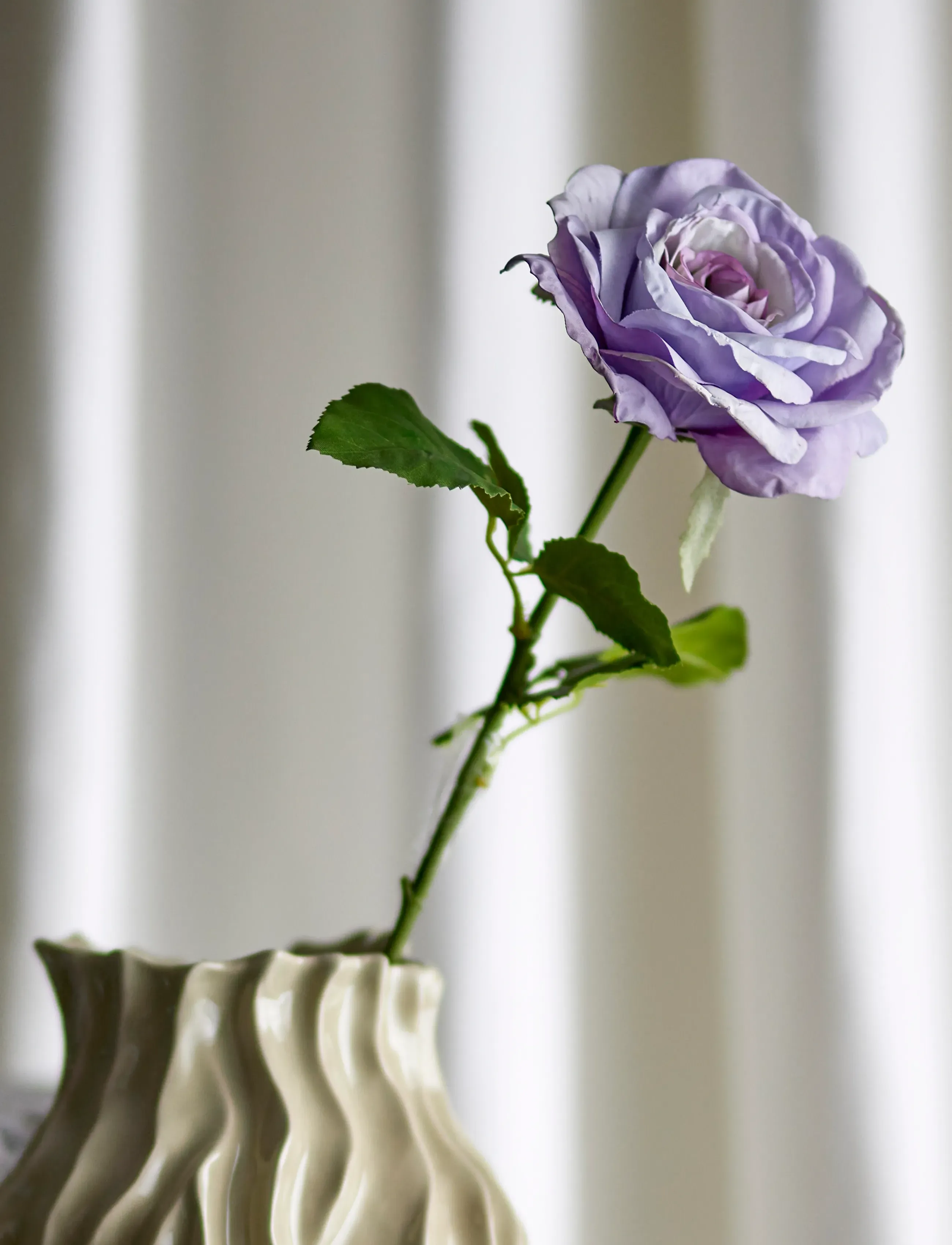 Bloomingville Rose Stem, H66 cm, Decoration, Lila - Dried & Fake Flowers, Homeware