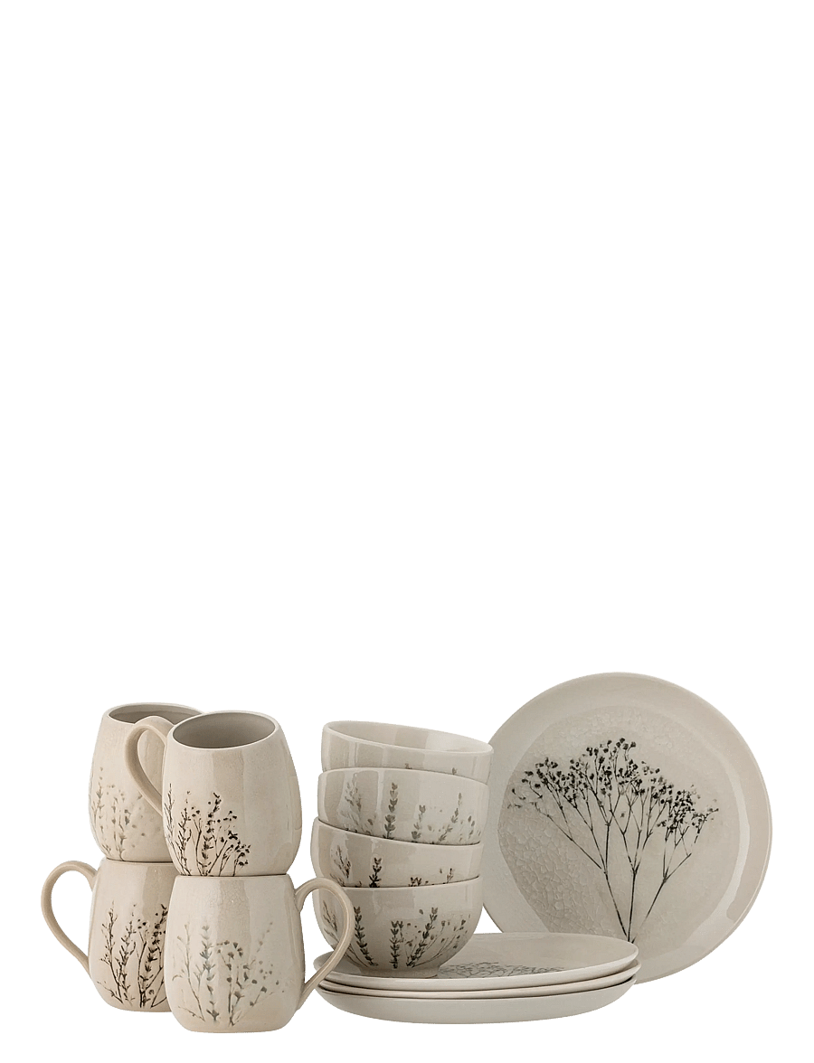 Bloomingville - Bea Breakfast Set - taldrikud - nature - 0